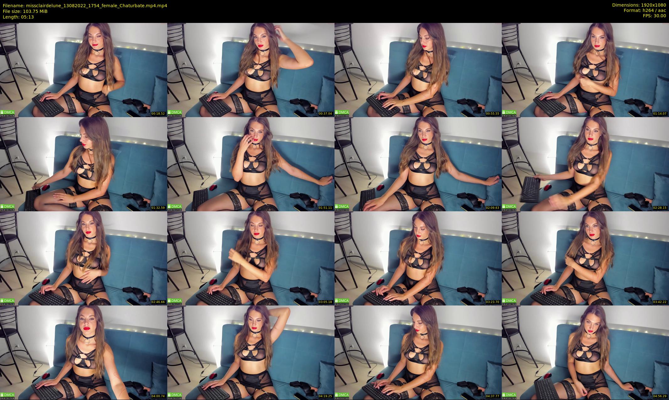 missclairdelune — 6 minute Chaturbate female cam show recording, 1080p, Aug 13, 2022