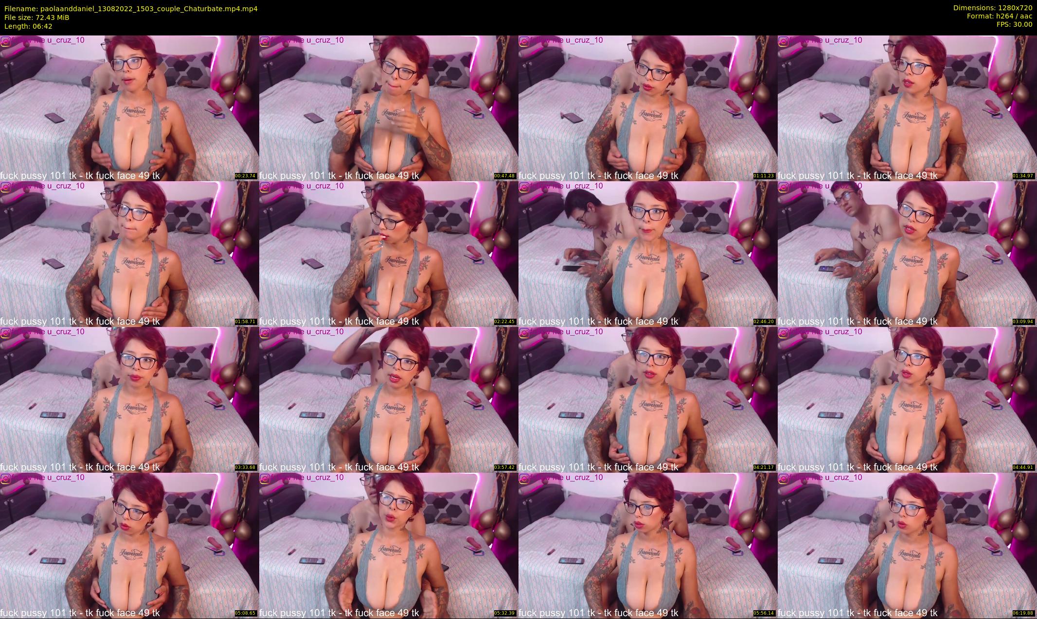paolaanddaniel — 7 minute Chaturbate couple cam show recording, 720p, Aug 13, 2022