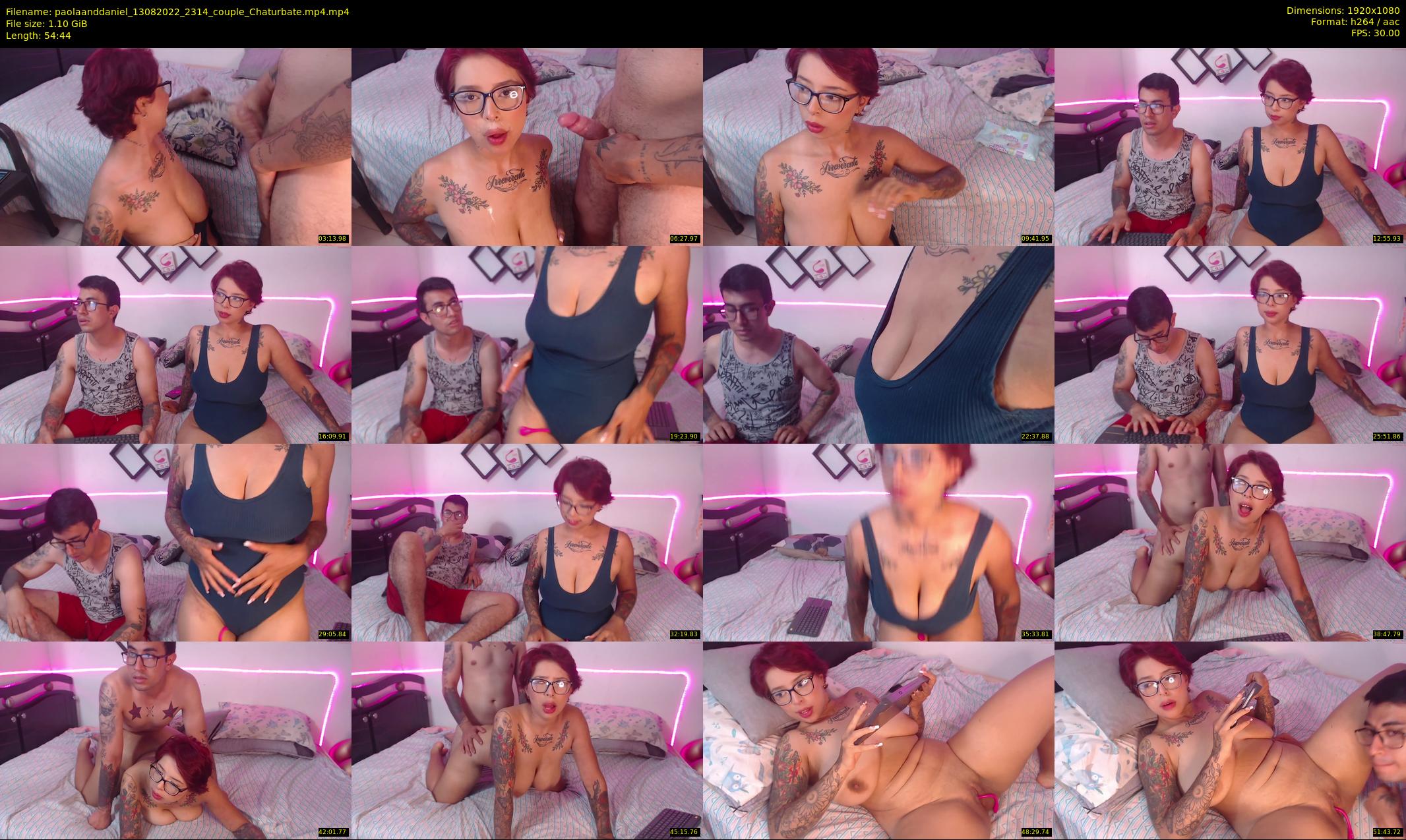 paolaanddaniel — 55 minute Chaturbate couple cam show recording, 1080p, Aug 13, 2022
