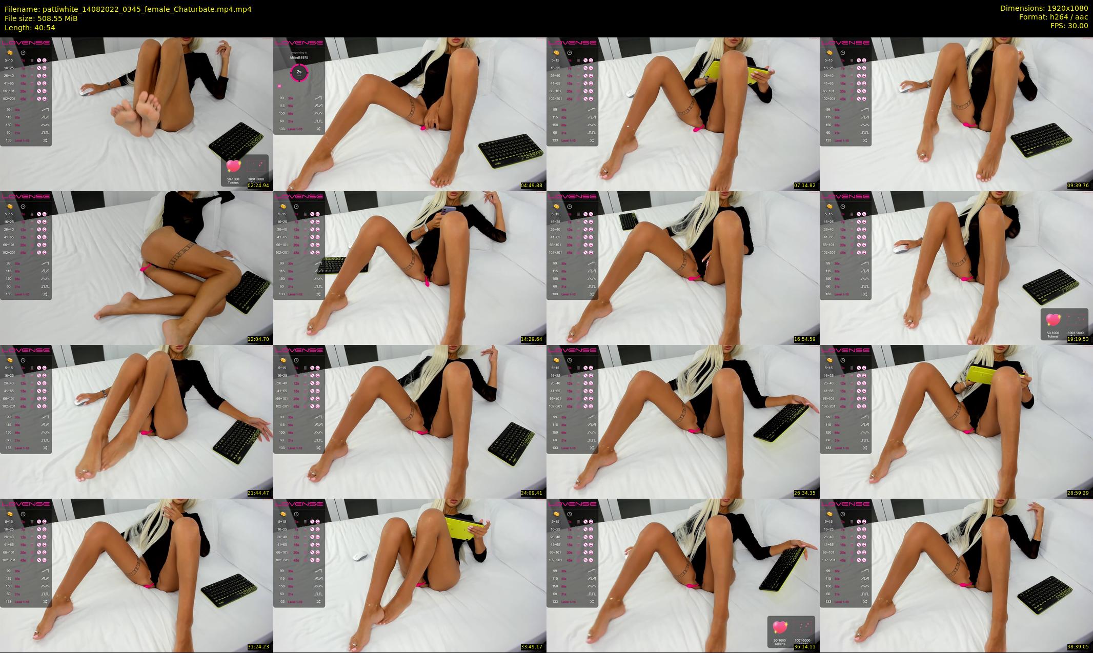 pattiwhite — 41 minute Chaturbate female cam show recording, 1080p, Aug 14, 2022