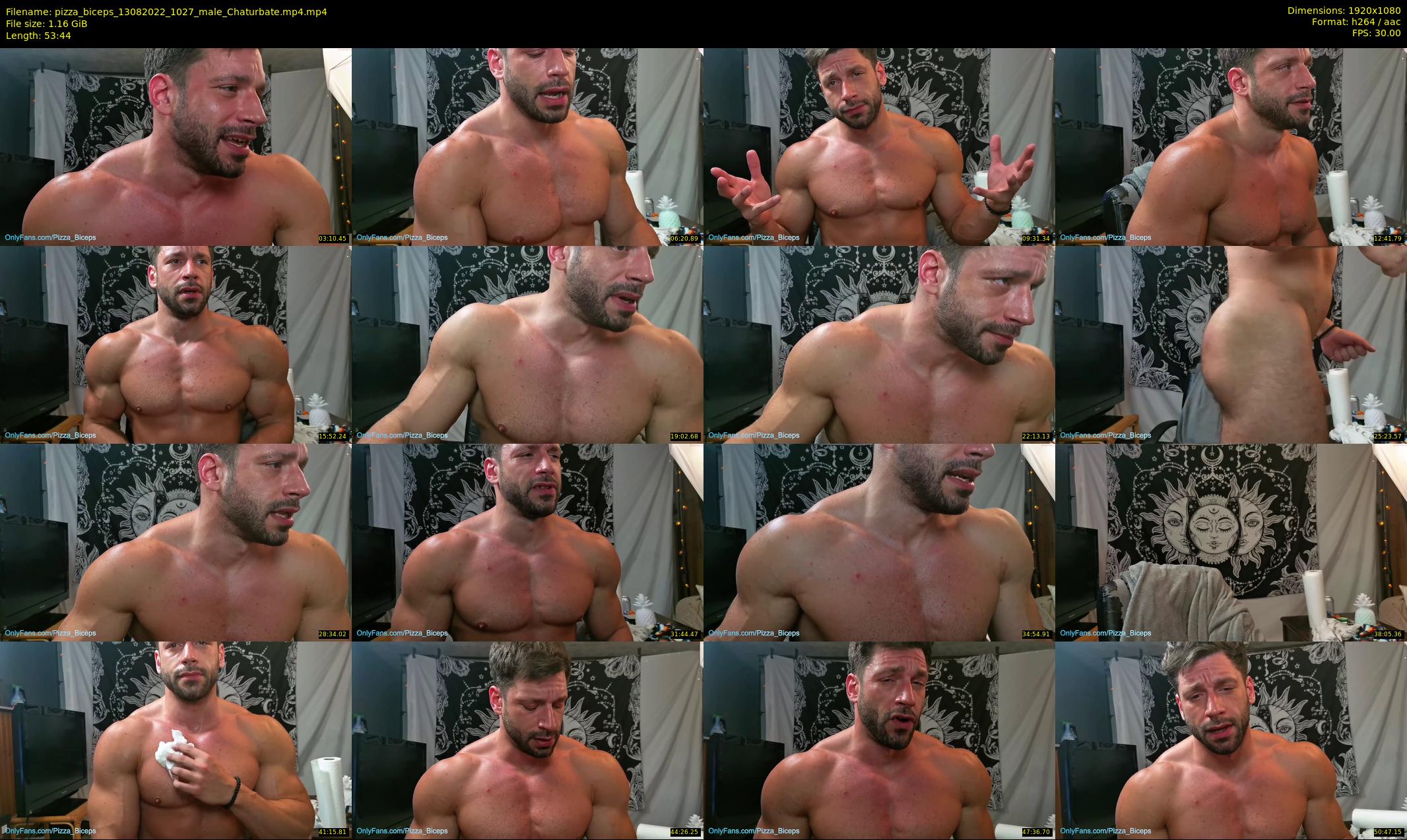 pizza_biceps — 54 minute Chaturbate male cam show recording, 1080p, Aug 13, 2022
