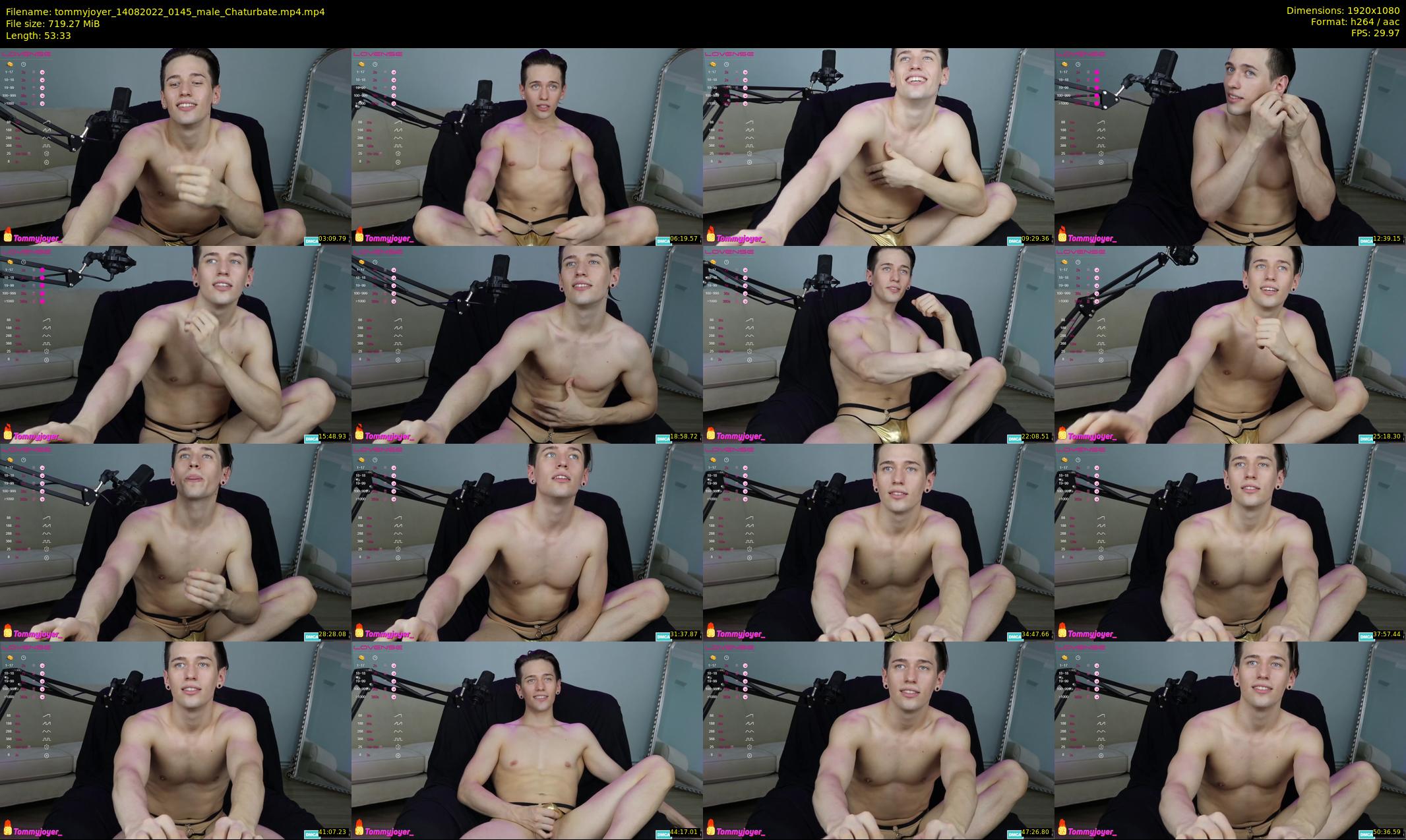 tommyjoyer — 54 minute Chaturbate male cam show recording, 1080p, Aug 14, 2022