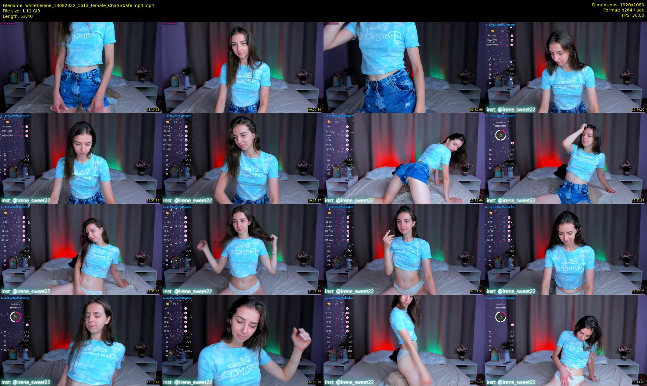 whitehelene — 54 minute Chaturbate female cam show recording, 1080p, Aug 13, 2022