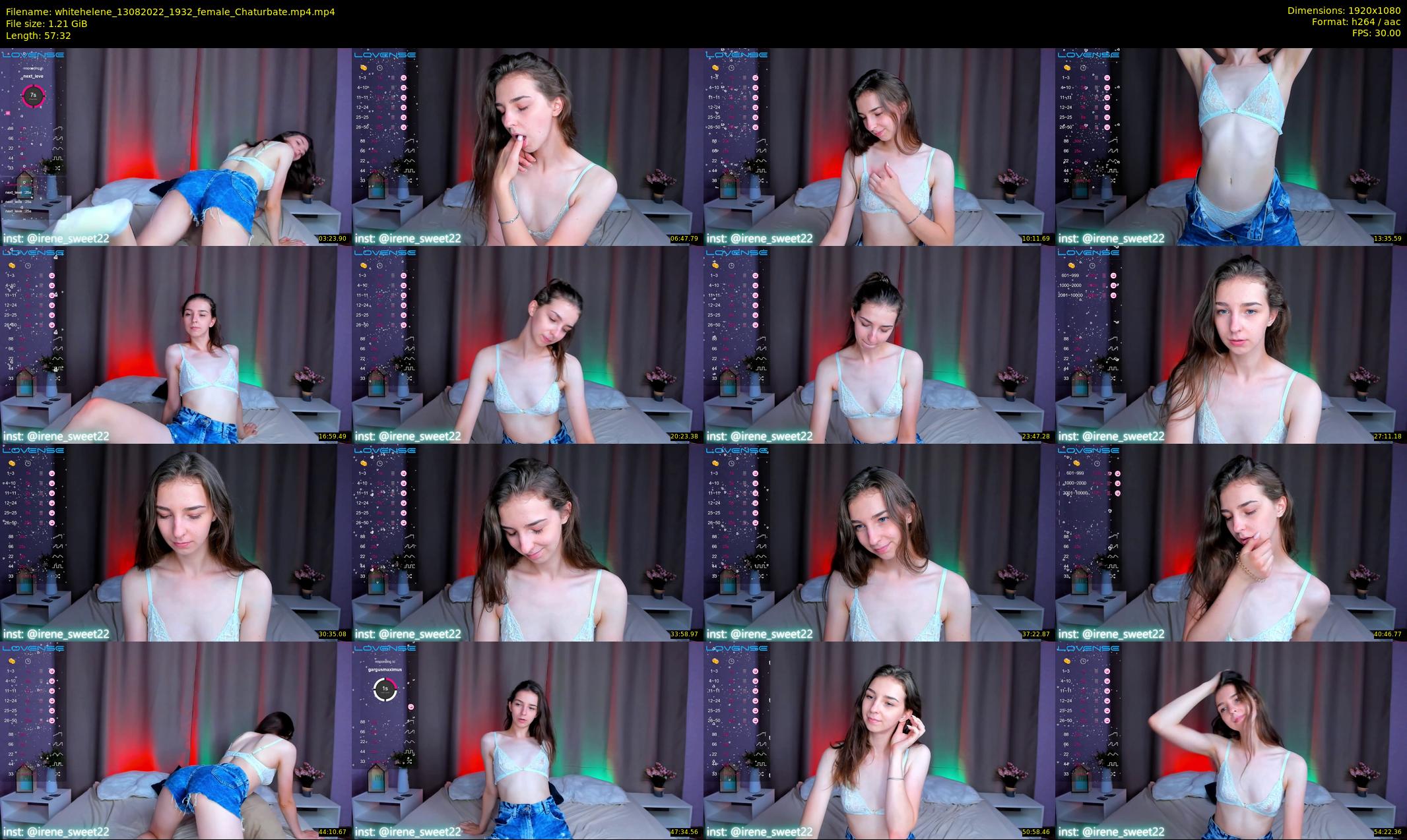 whitehelene — 58 minute Chaturbate female cam show recording, 1080p, Aug 13, 2022