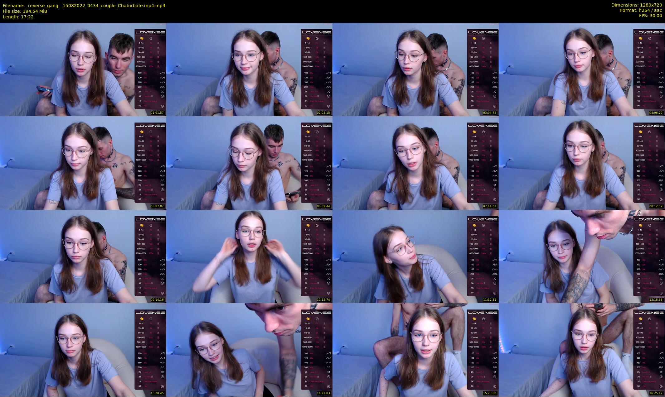 _reverse_gang_ — 18 minute Chaturbate couple cam show recording, 720p, Aug 15, 2022