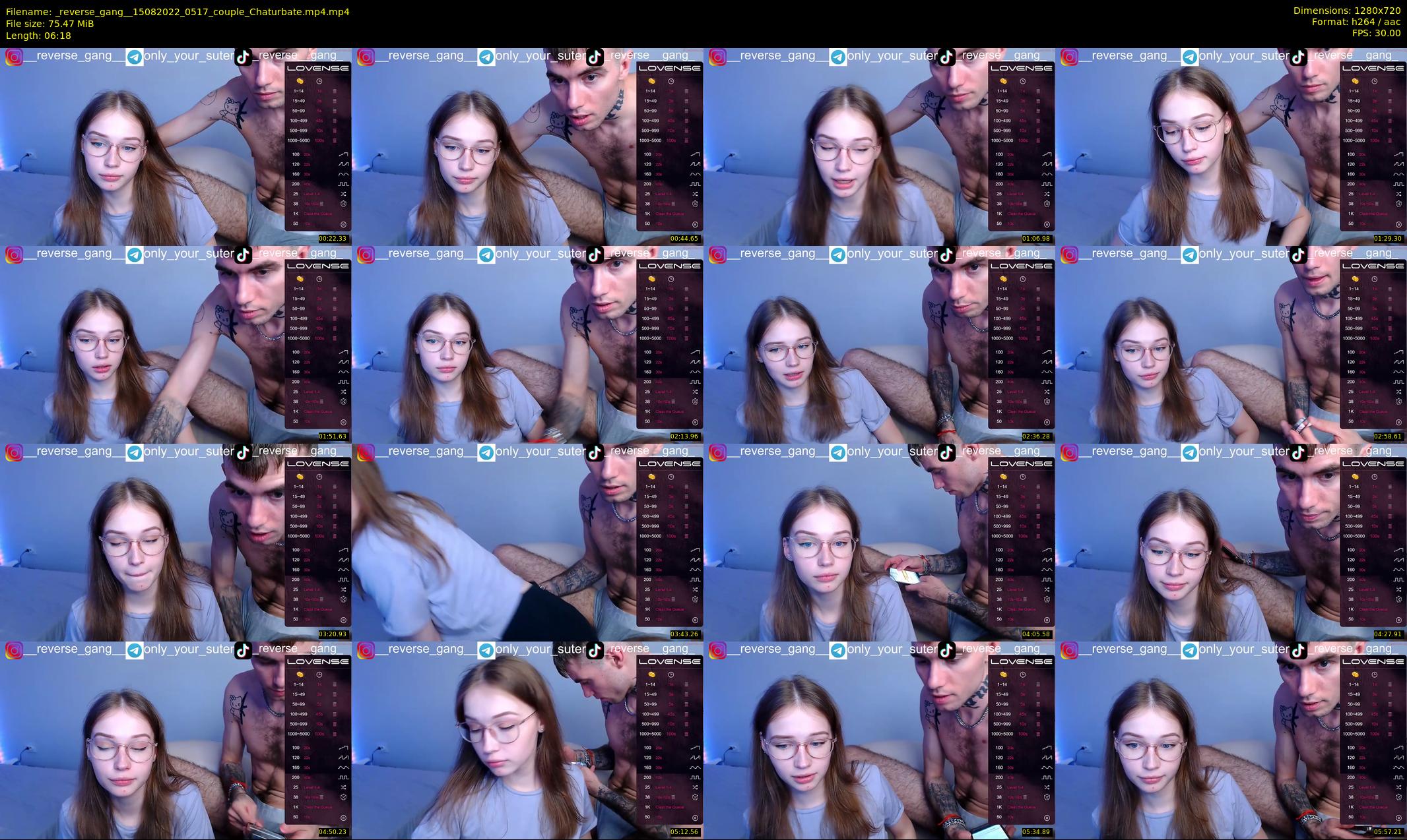 _reverse_gang_ — 7 minute Chaturbate couple cam show recording, 720p, Aug 15, 2022