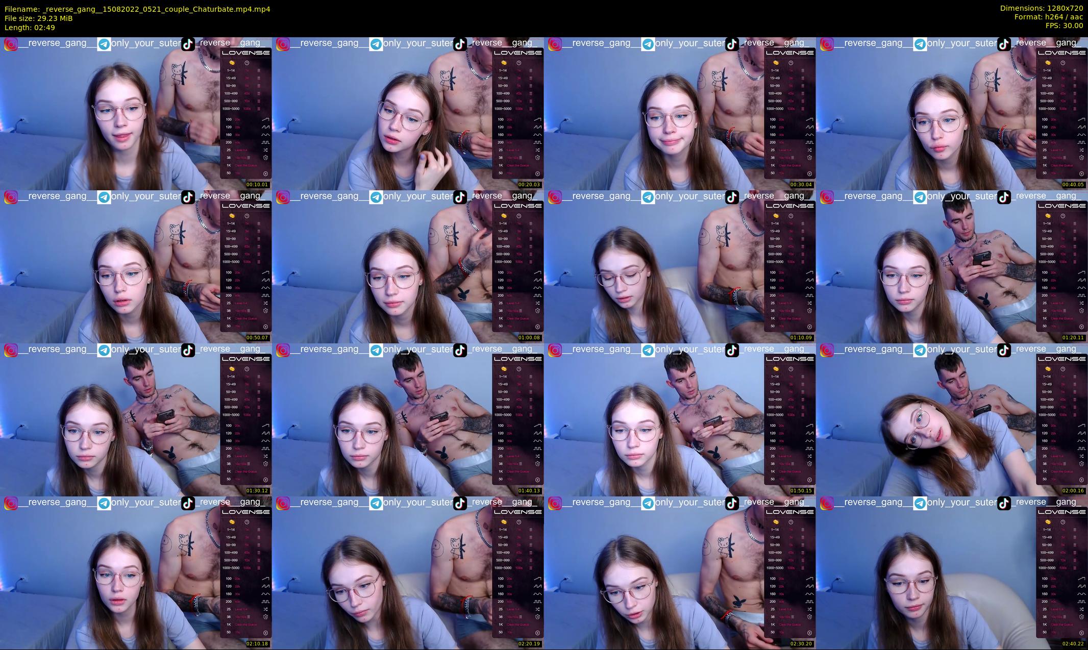 _reverse_gang_ — 3 minute Chaturbate couple cam show recording, 720p, Aug 15, 2022