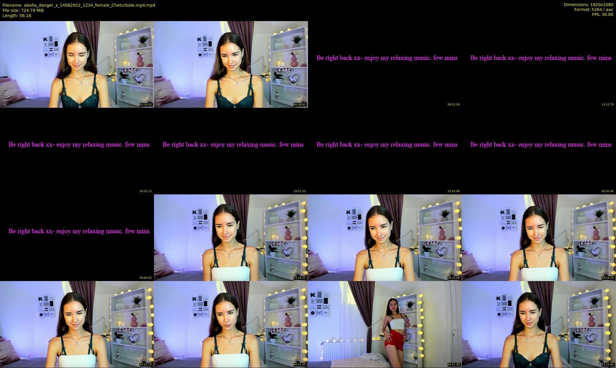 abella_danger_x — 57 minute Chaturbate female cam show recording, 1080p, Aug 14, 2022