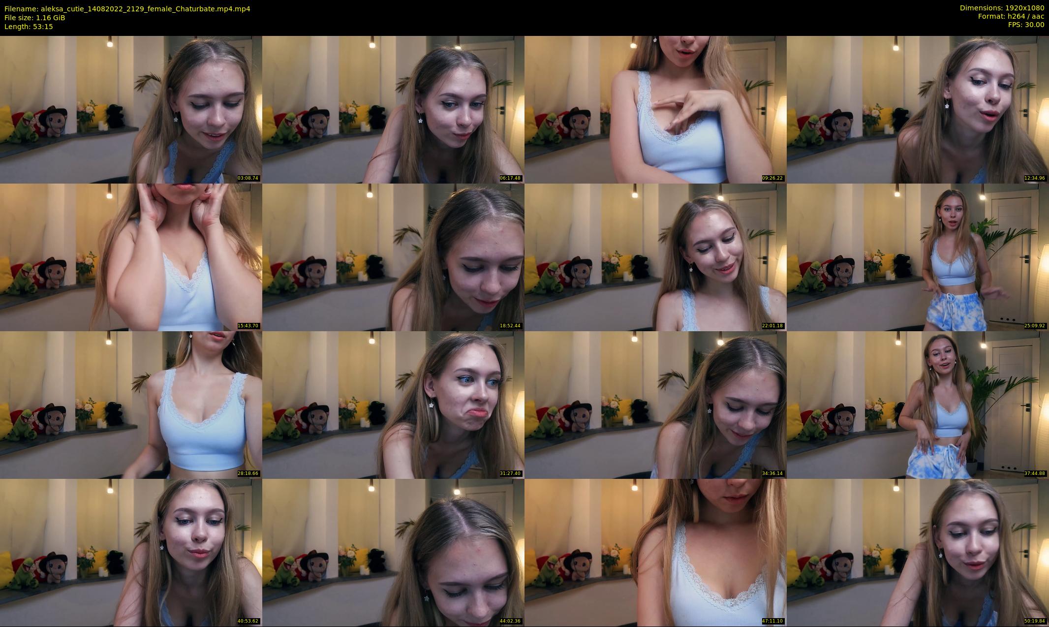 aleksa_cutie — 54 minute Chaturbate female cam show recording, 1080p, Aug 14, 2022