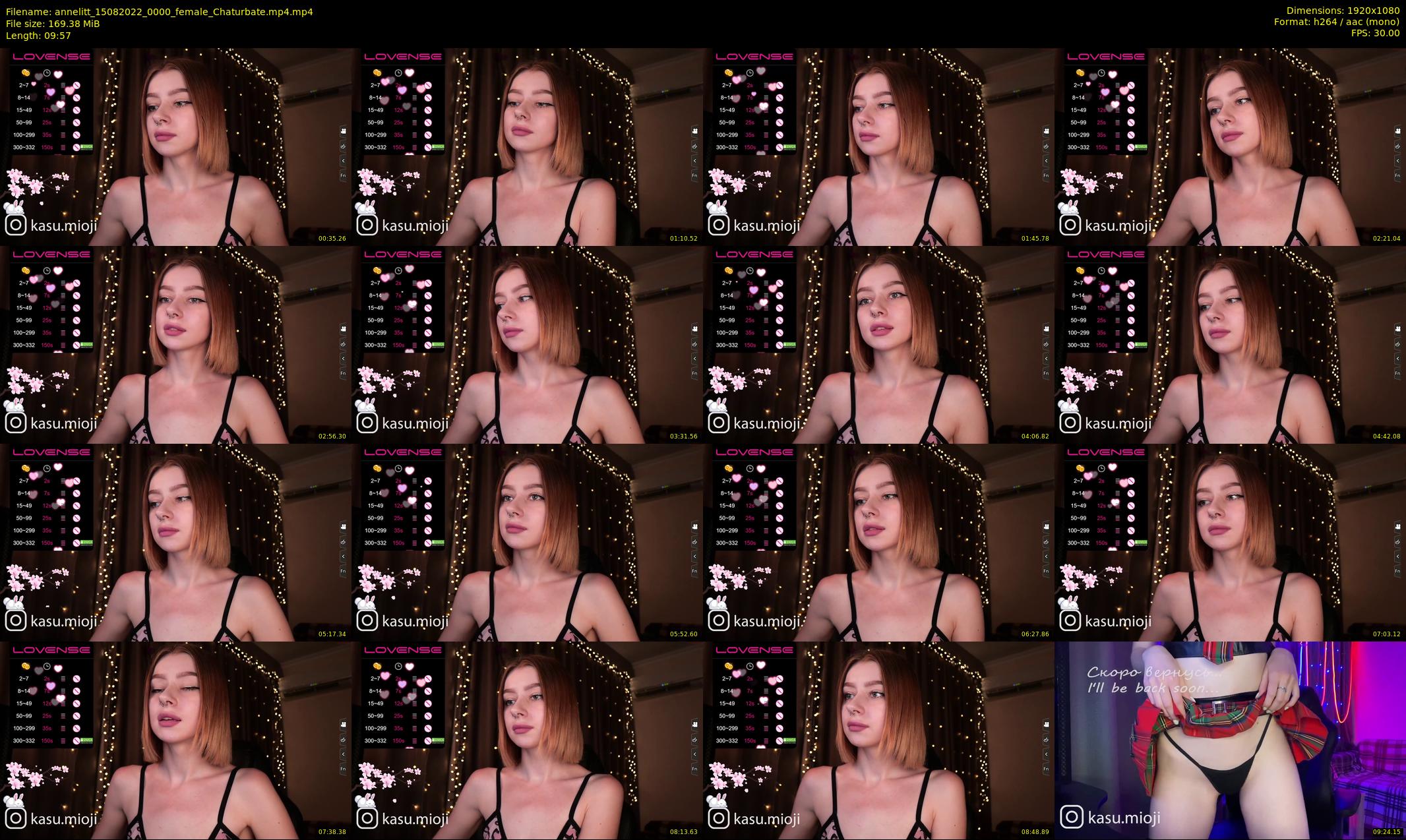 annelitt — 10 minute Chaturbate female cam show recording, 1080p, Aug 15, 2022