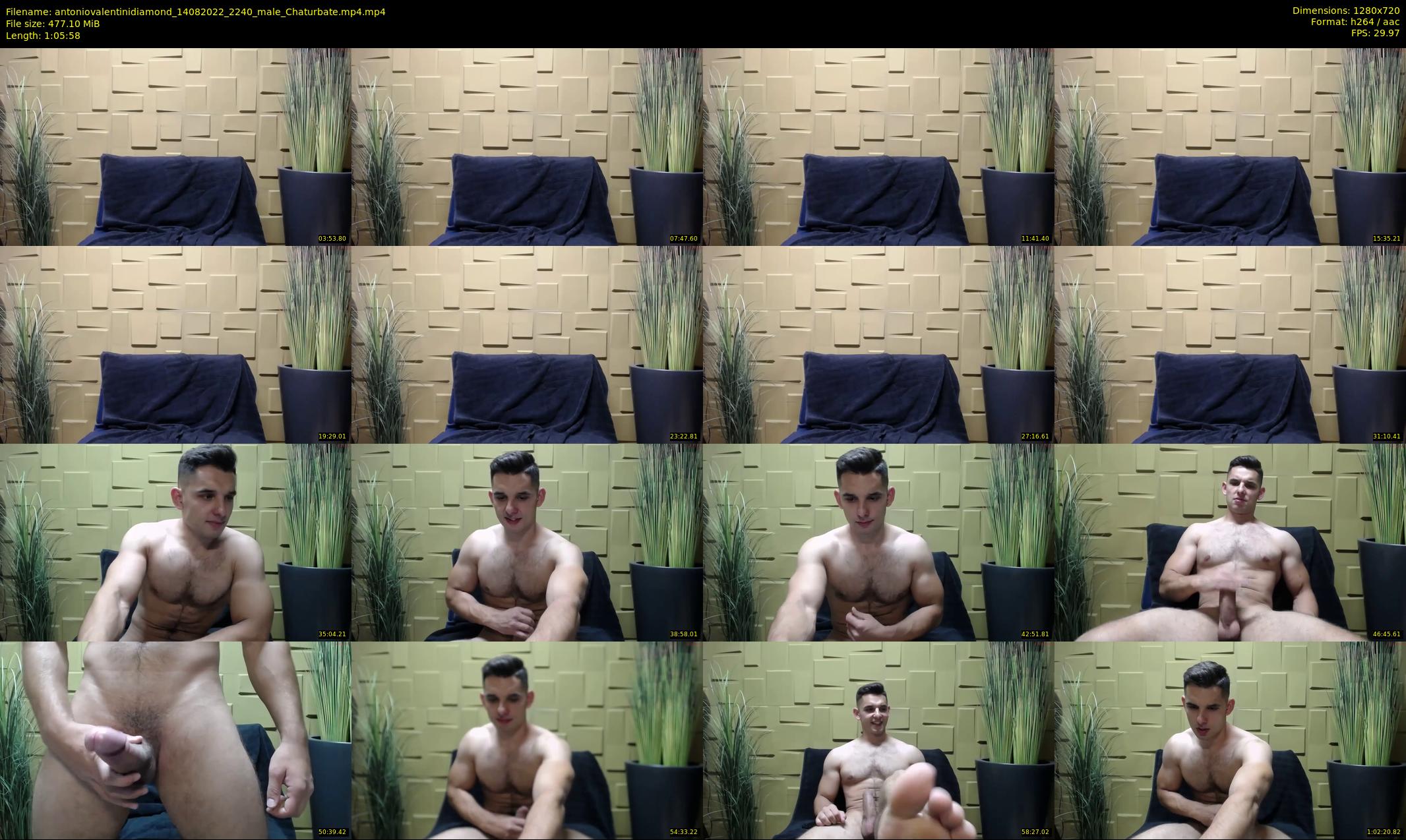 antoniovalentinidiamond — 66 minute Chaturbate male cam show recording, 720p, Aug 14, 2022