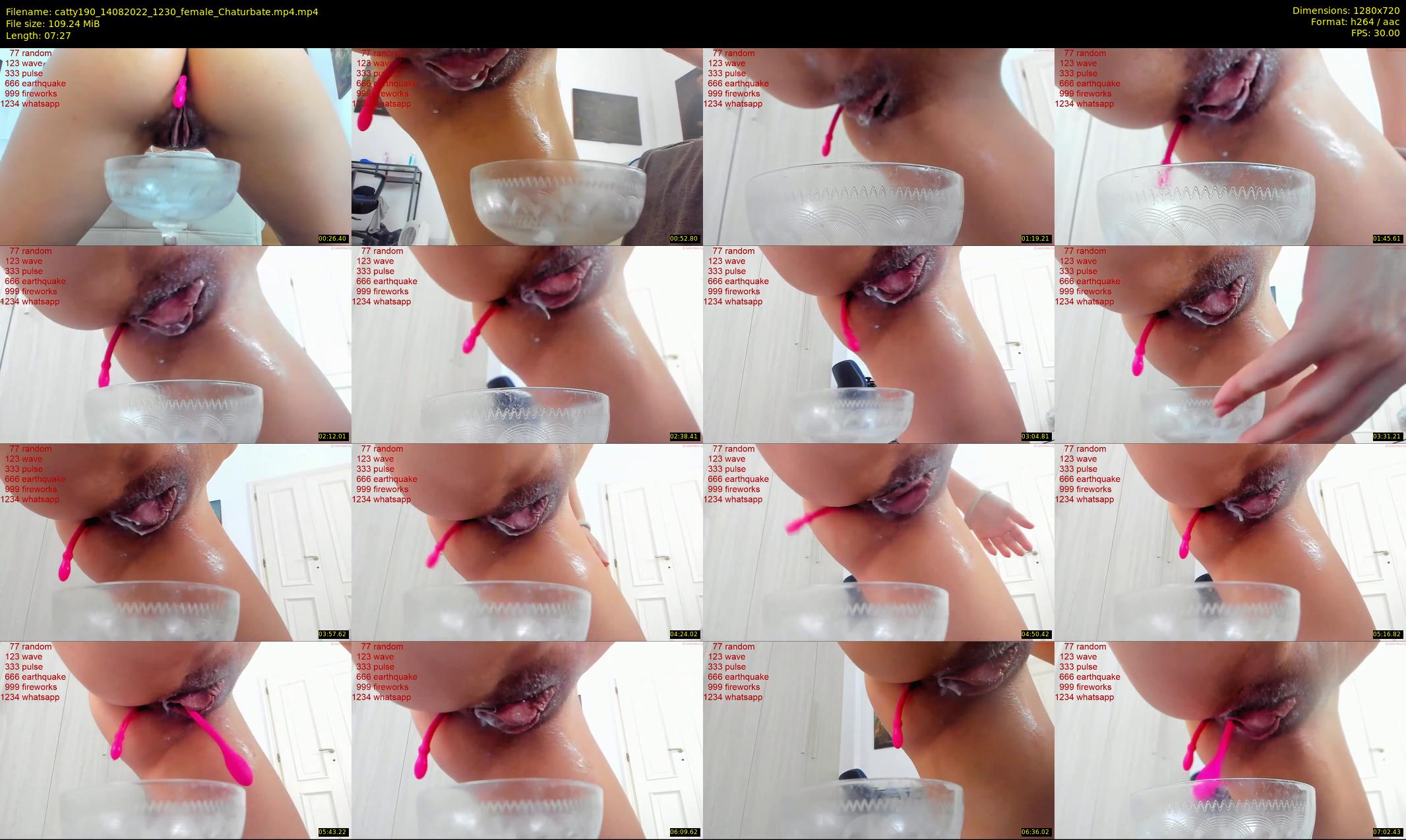 catty190 — 8 minute Chaturbate female cam show recording, 720p, Aug 14, 2022