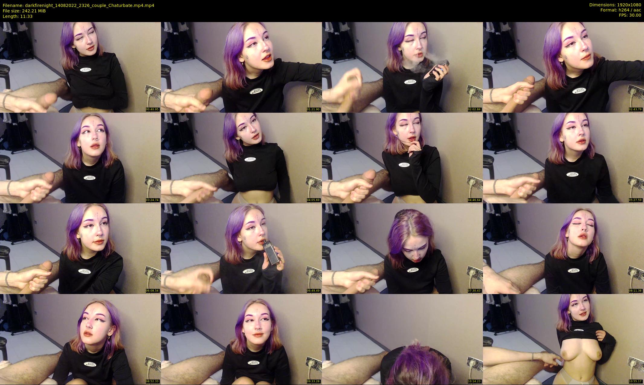 darkfirenight — 12 minute Chaturbate couple cam show recording, 1080p, Aug 14, 2022