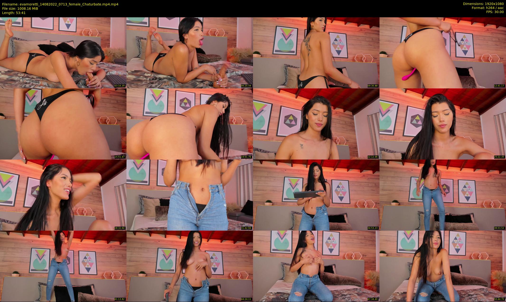 evamoretti — 54 minute Chaturbate female cam show recording, 1080p, Aug 14, 2022
