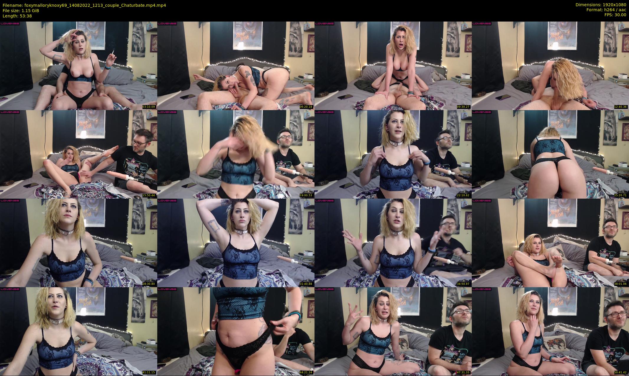 foxymalloryknoxy69 — 54 minute Chaturbate couple cam show recording, 1080p, Aug 14, 2022