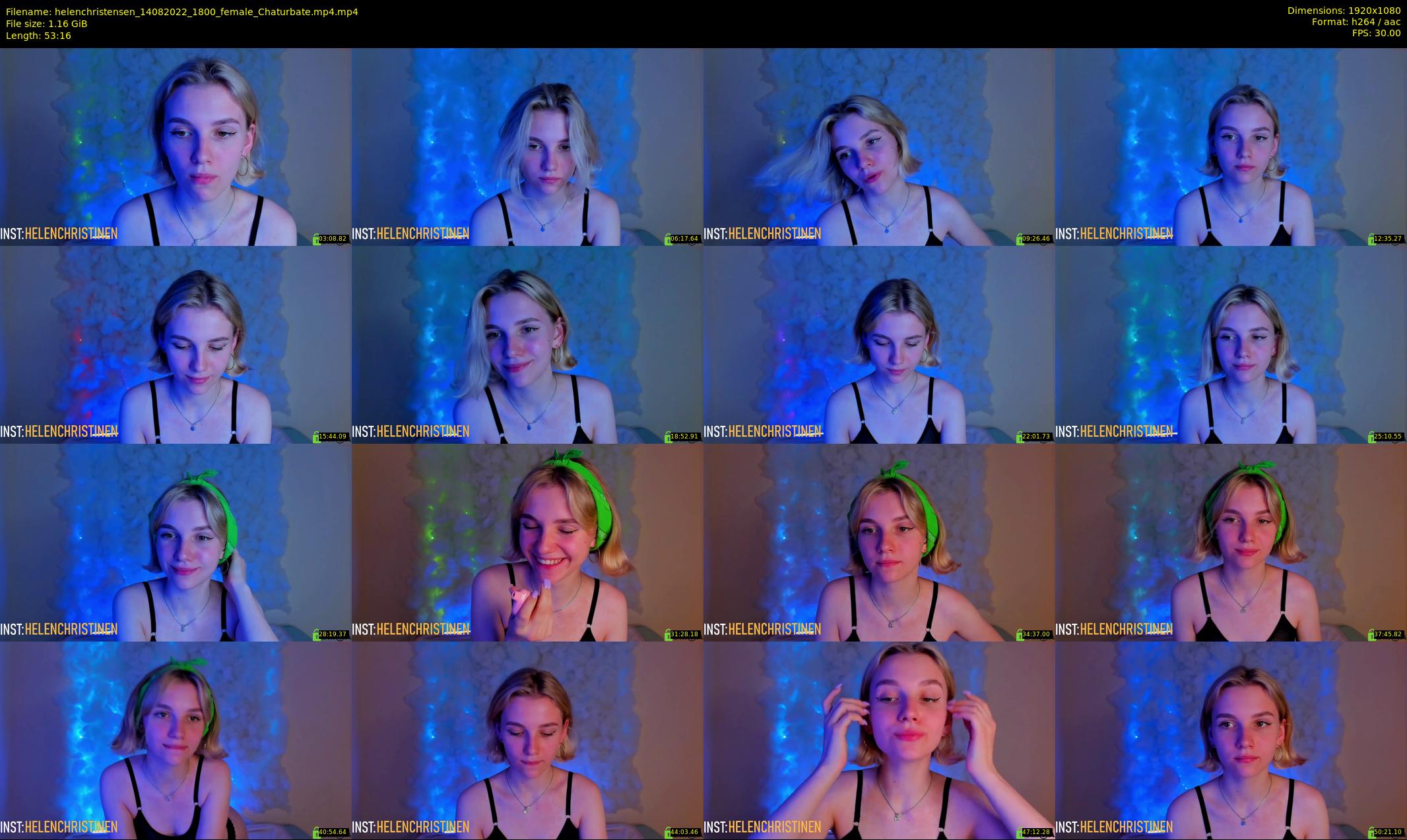 helenchristensen — 54 minute Chaturbate female cam show recording, 1080p, Aug 14, 2022