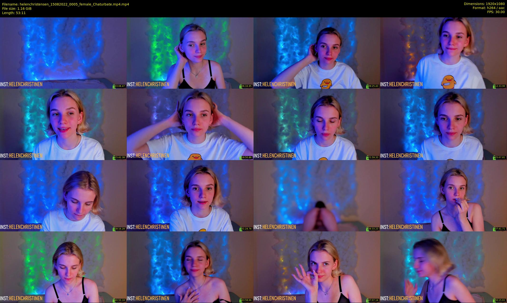 helenchristensen — 54 minute Chaturbate female cam show recording, 1080p, Aug 15, 2022