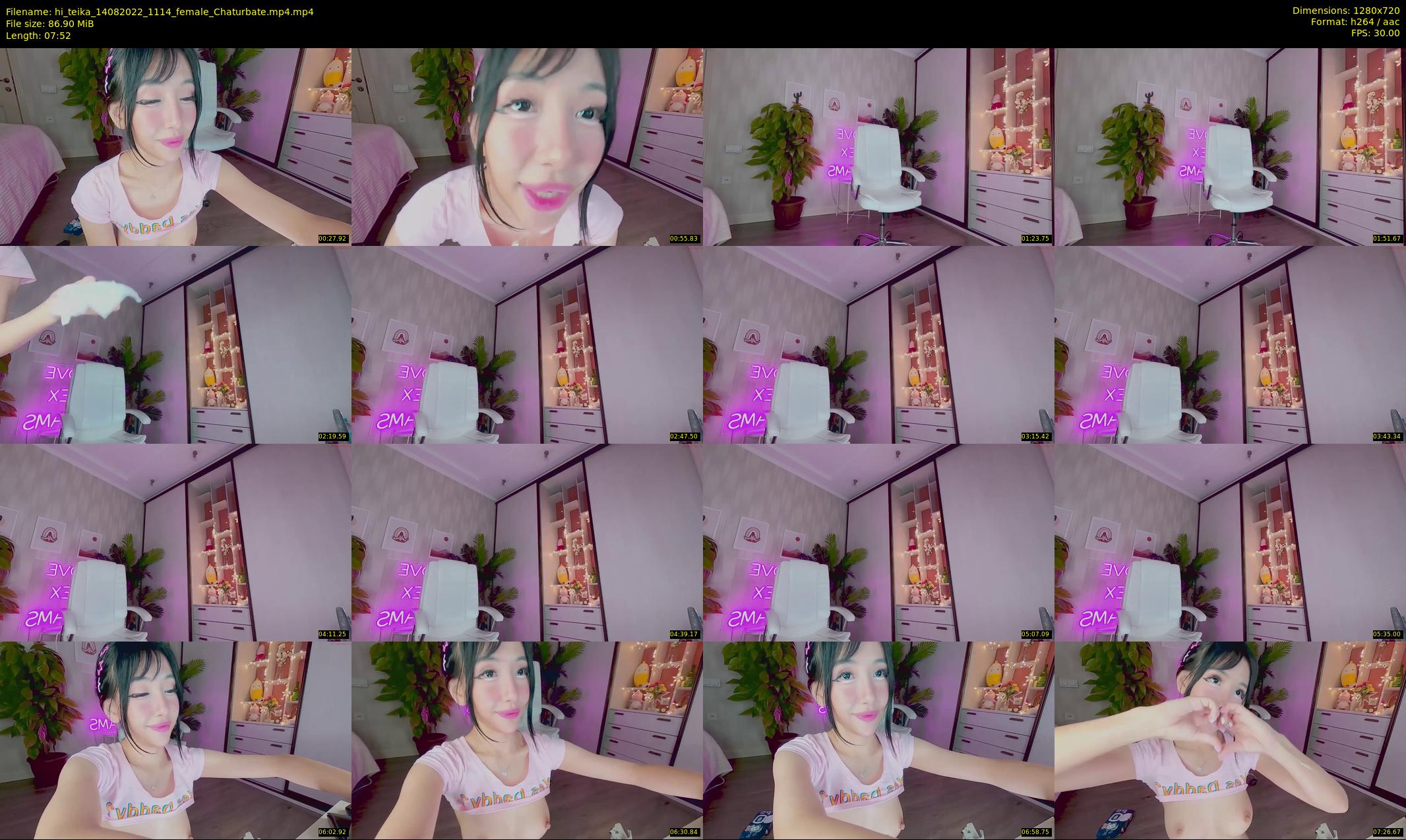 hi_teika — 8 minute Chaturbate female cam show recording, 720p, Aug 14, 2022