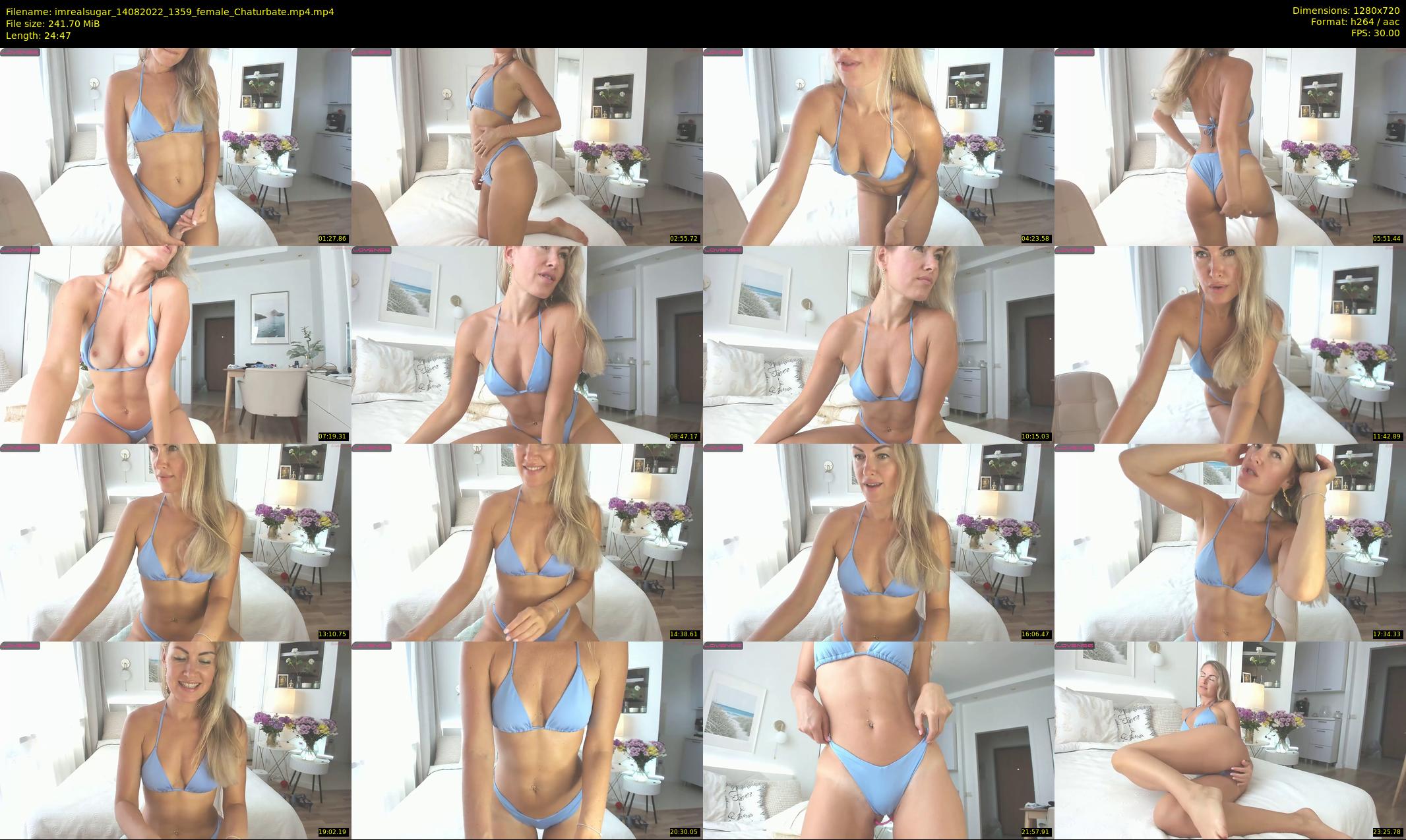 imrealsugar — 25 minute Chaturbate female cam show recording, 720p, Aug 14, 2022