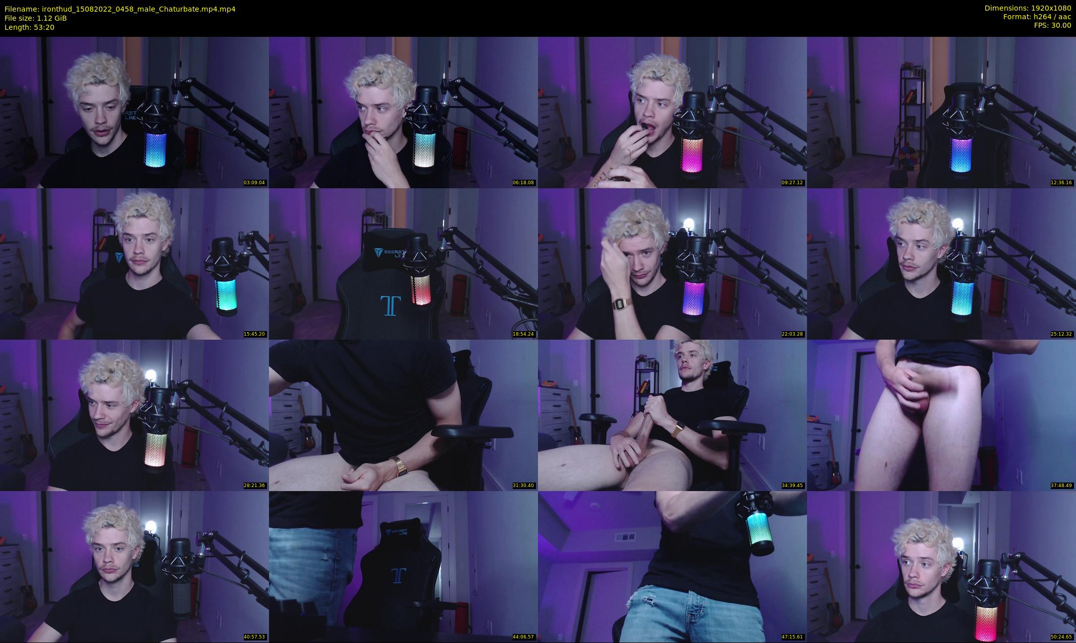 ironthud — 54 minute Chaturbate male cam show recording, 1080p, Aug 15, 2022