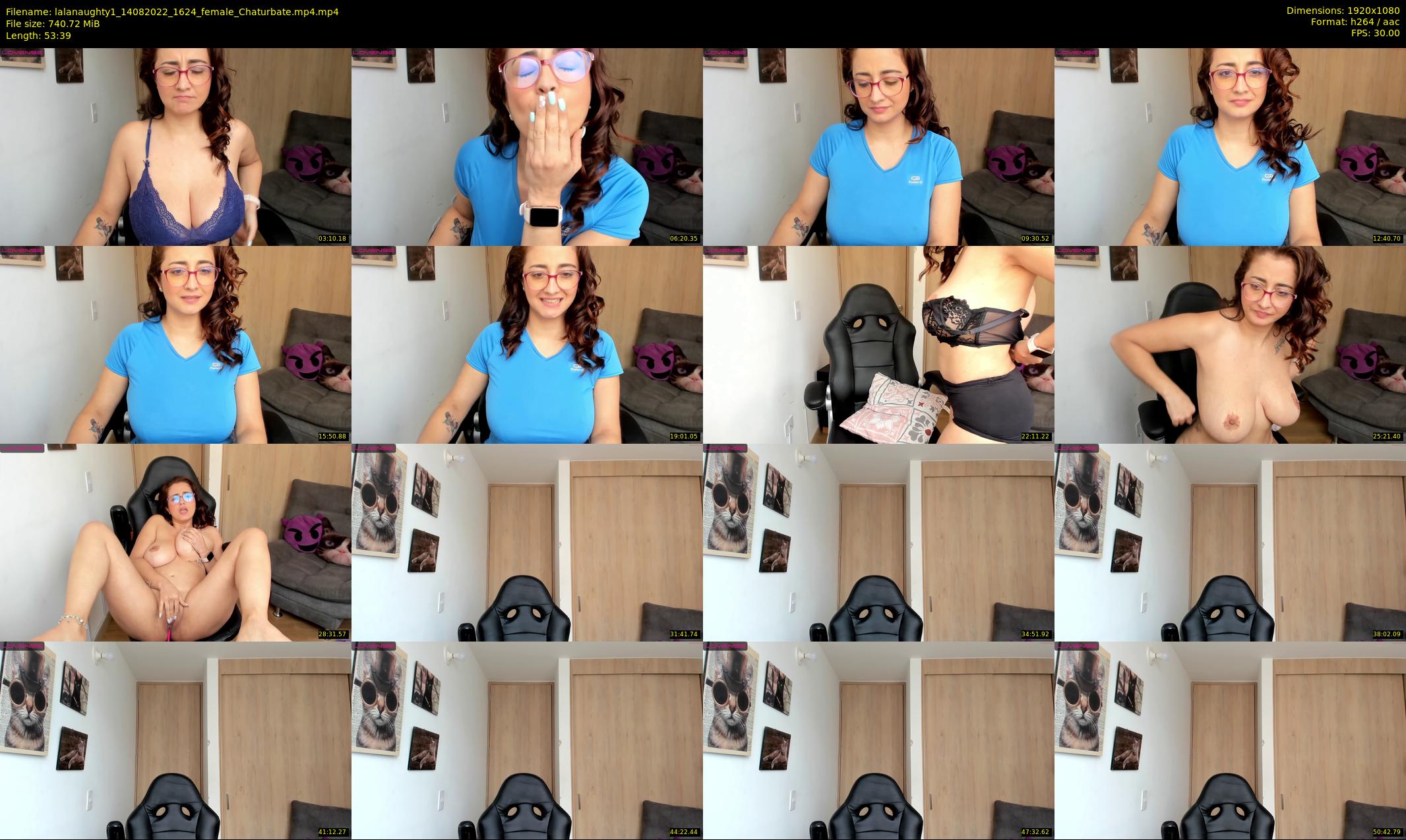 lalanaughty1 — 54 minute Chaturbate female cam show recording, 1080p, Aug 14, 2022