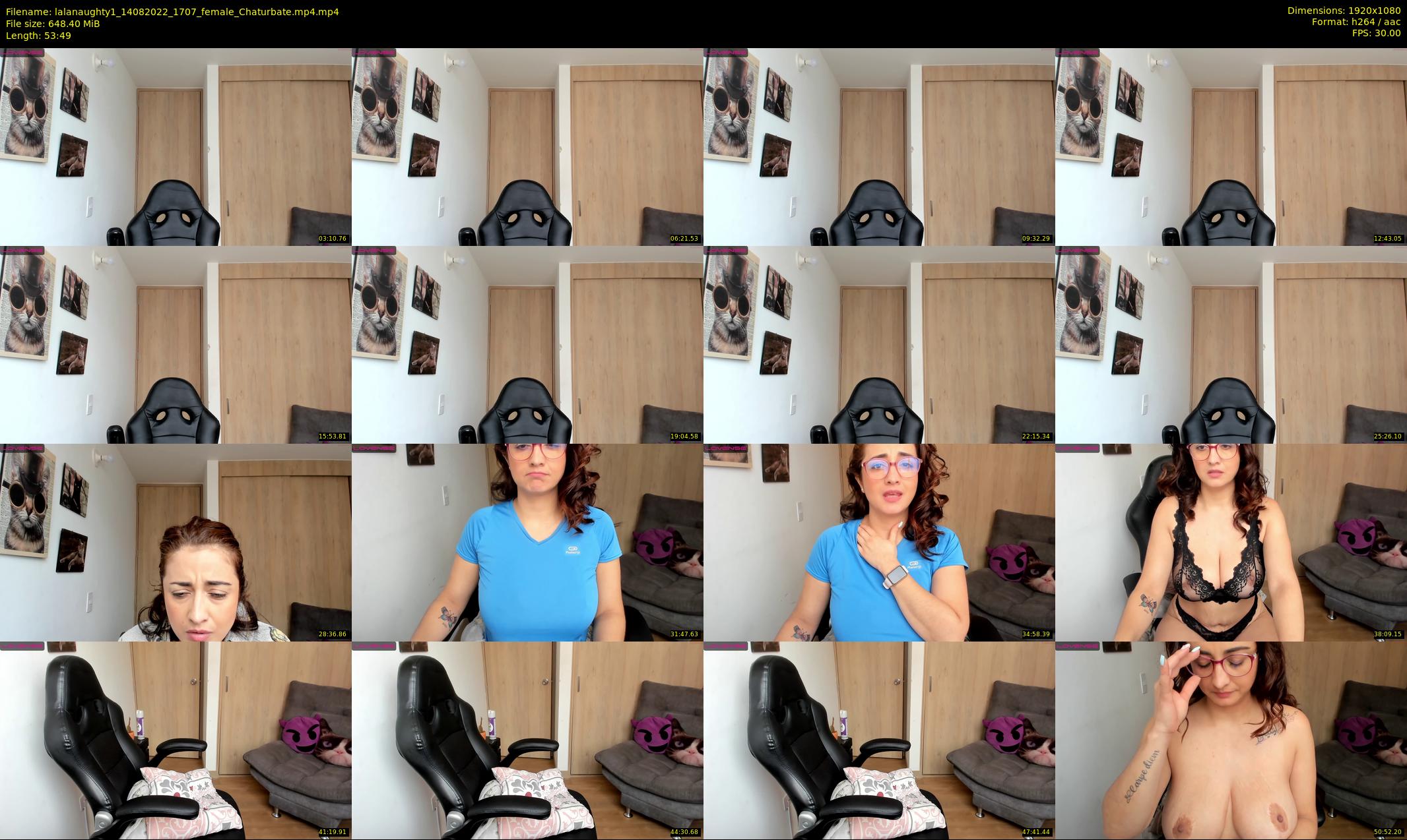 lalanaughty1 — 54 minute Chaturbate female cam show recording, 1080p, Aug 14, 2022