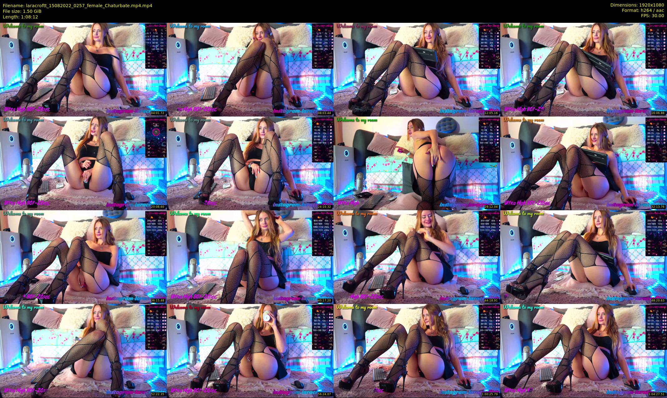 laracroftt — 69 minute Chaturbate female cam show recording, 1080p, Aug 15, 2022