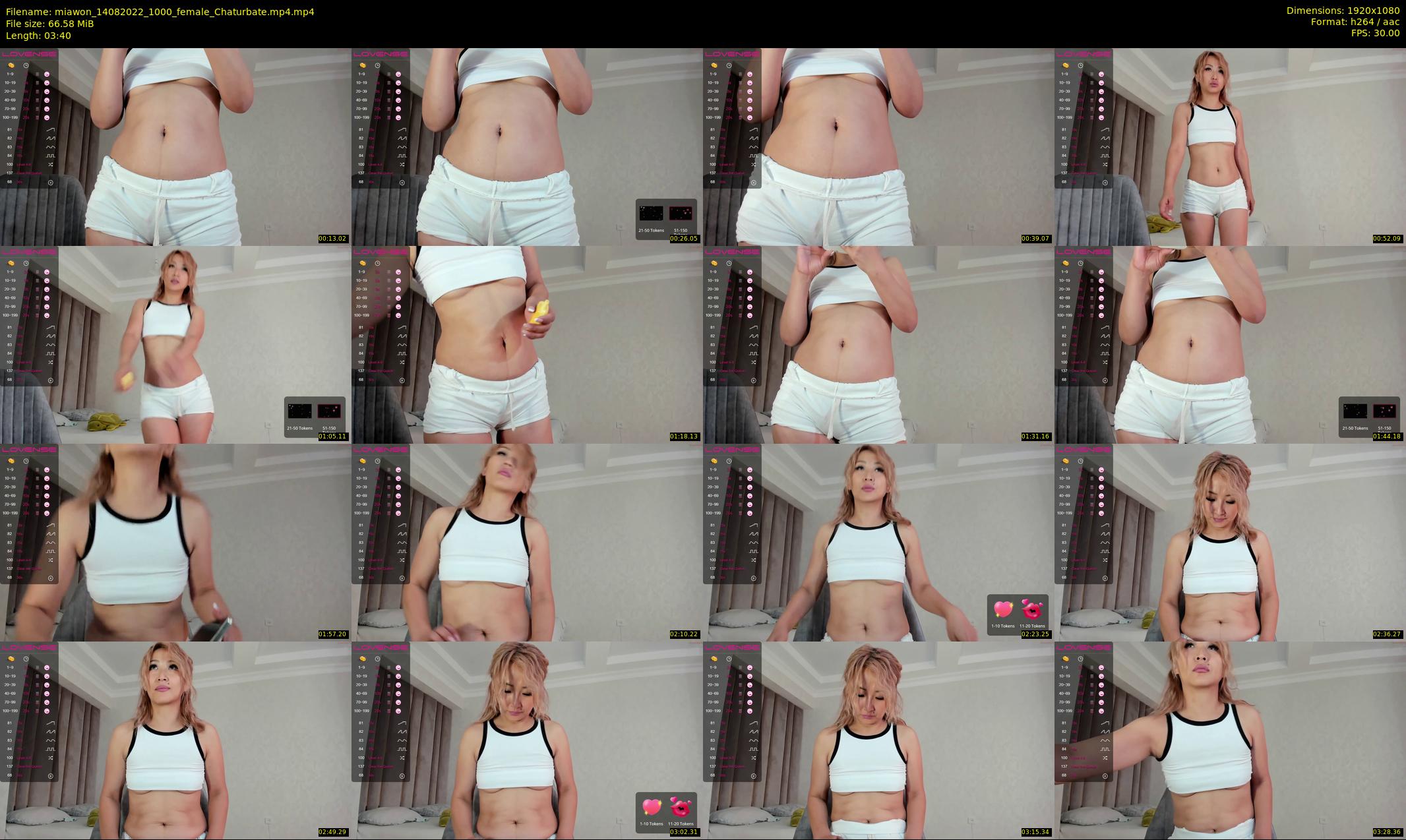 miawon — 4 minute Chaturbate female cam show recording, 1080p, Aug 14, 2022