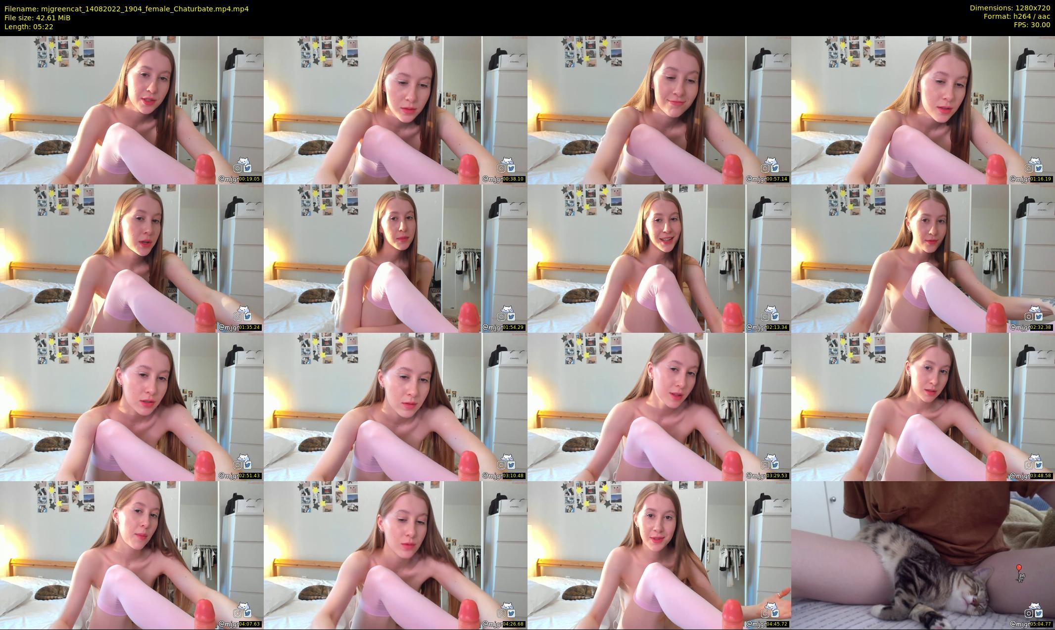 mjgreencat — 6 minute Chaturbate female cam show recording, 720p, Aug 14, 2022