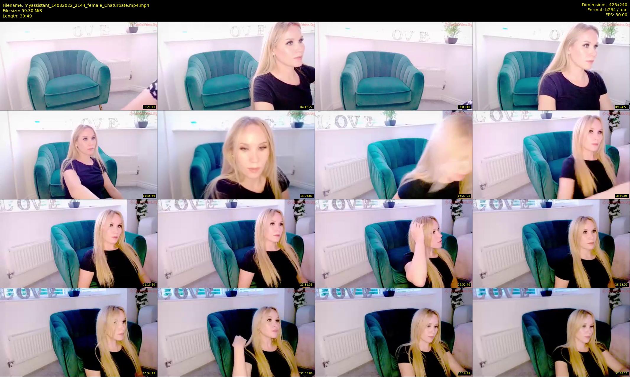 myassistant — 40 minute Chaturbate female cam show recording, SD, Aug 14, 2022