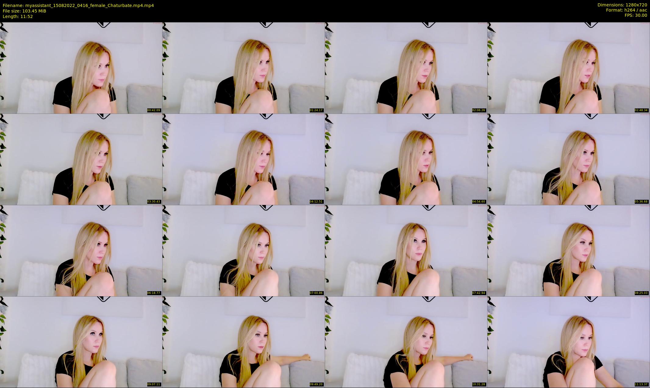 myassistant — 12 minute Chaturbate female cam show recording, 720p, Aug 15, 2022