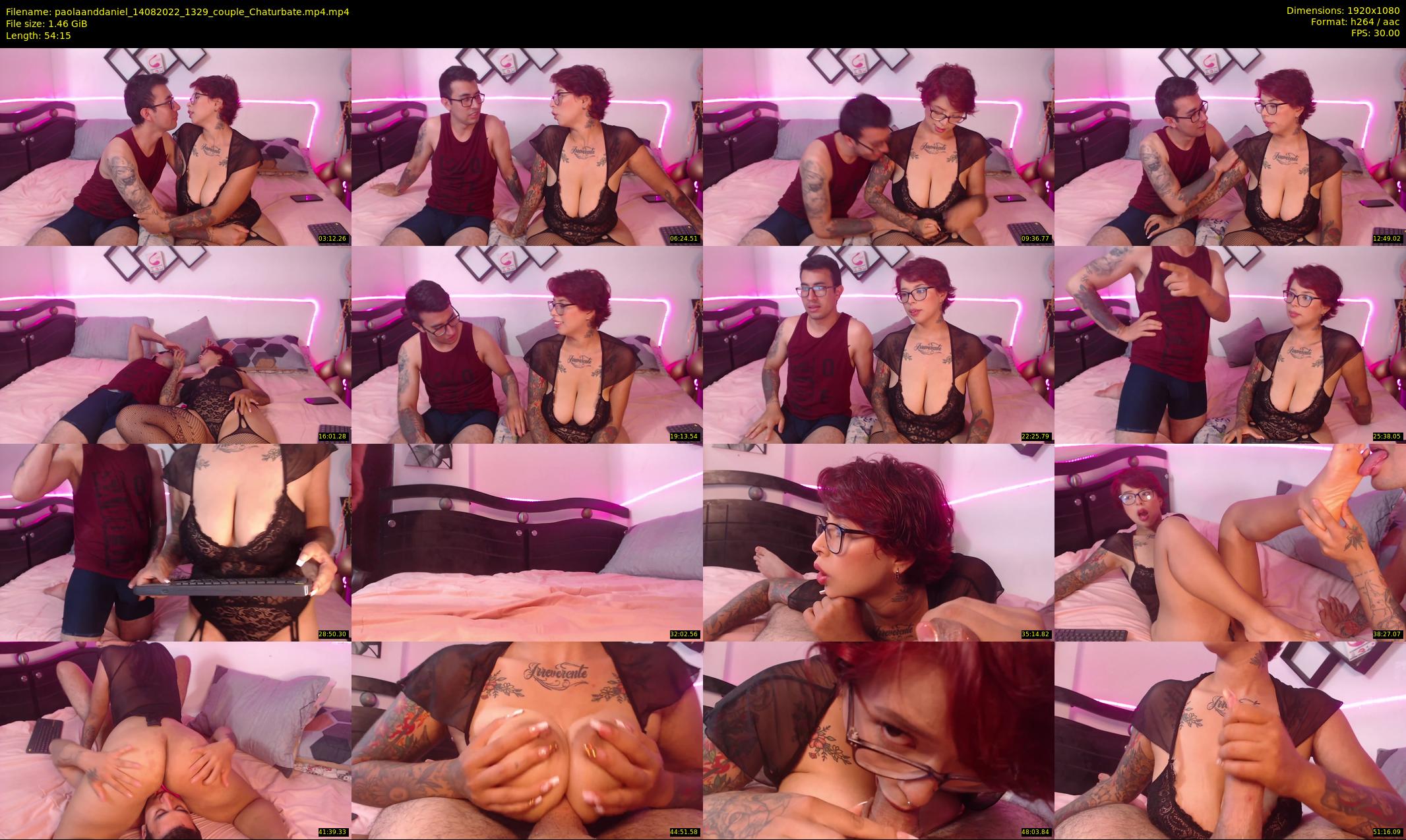 paolaanddaniel — 55 minute Chaturbate couple cam show recording, 1080p, Aug 14, 2022