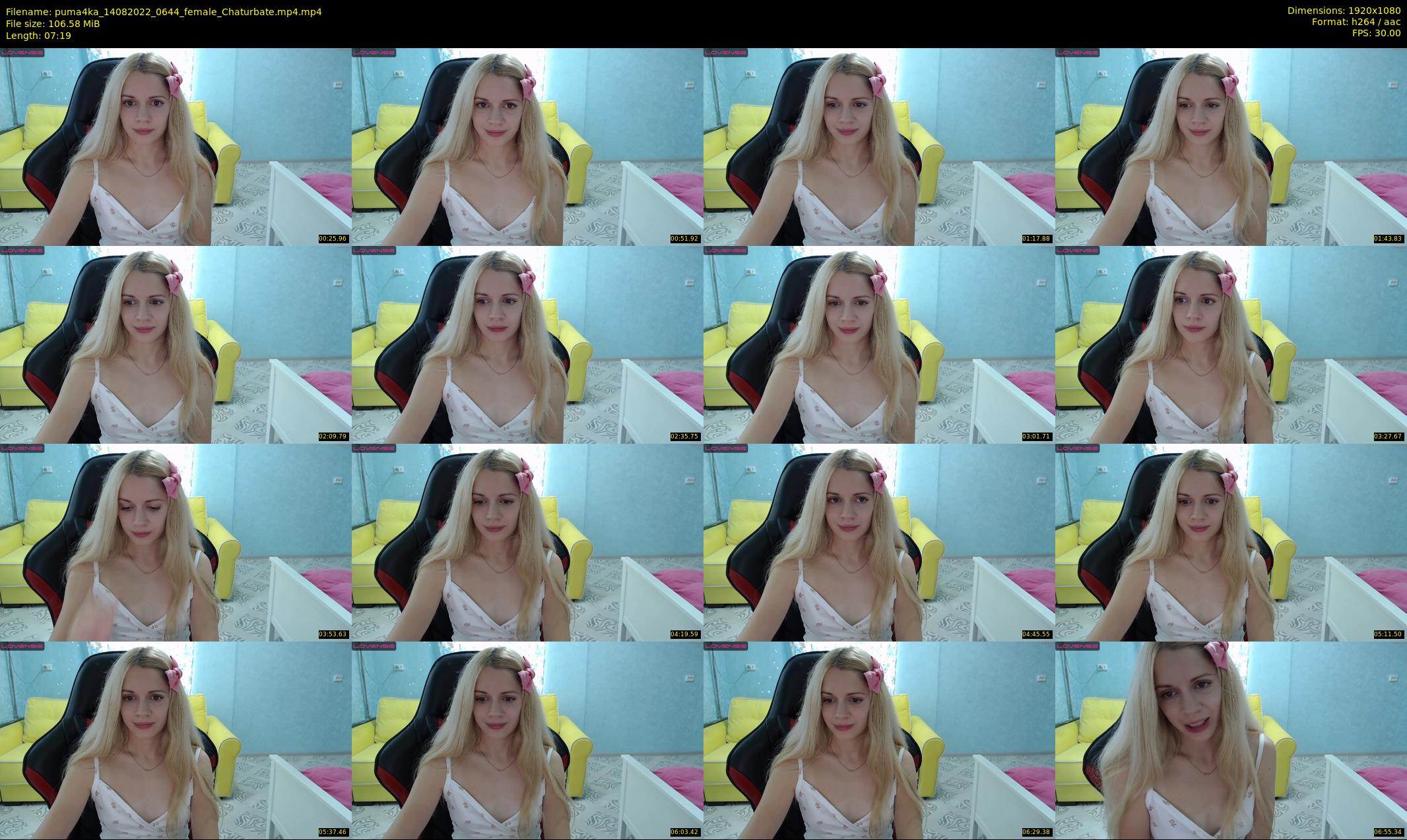puma4ka — 8 minute Chaturbate female cam show recording, 1080p, Aug 14, 2022