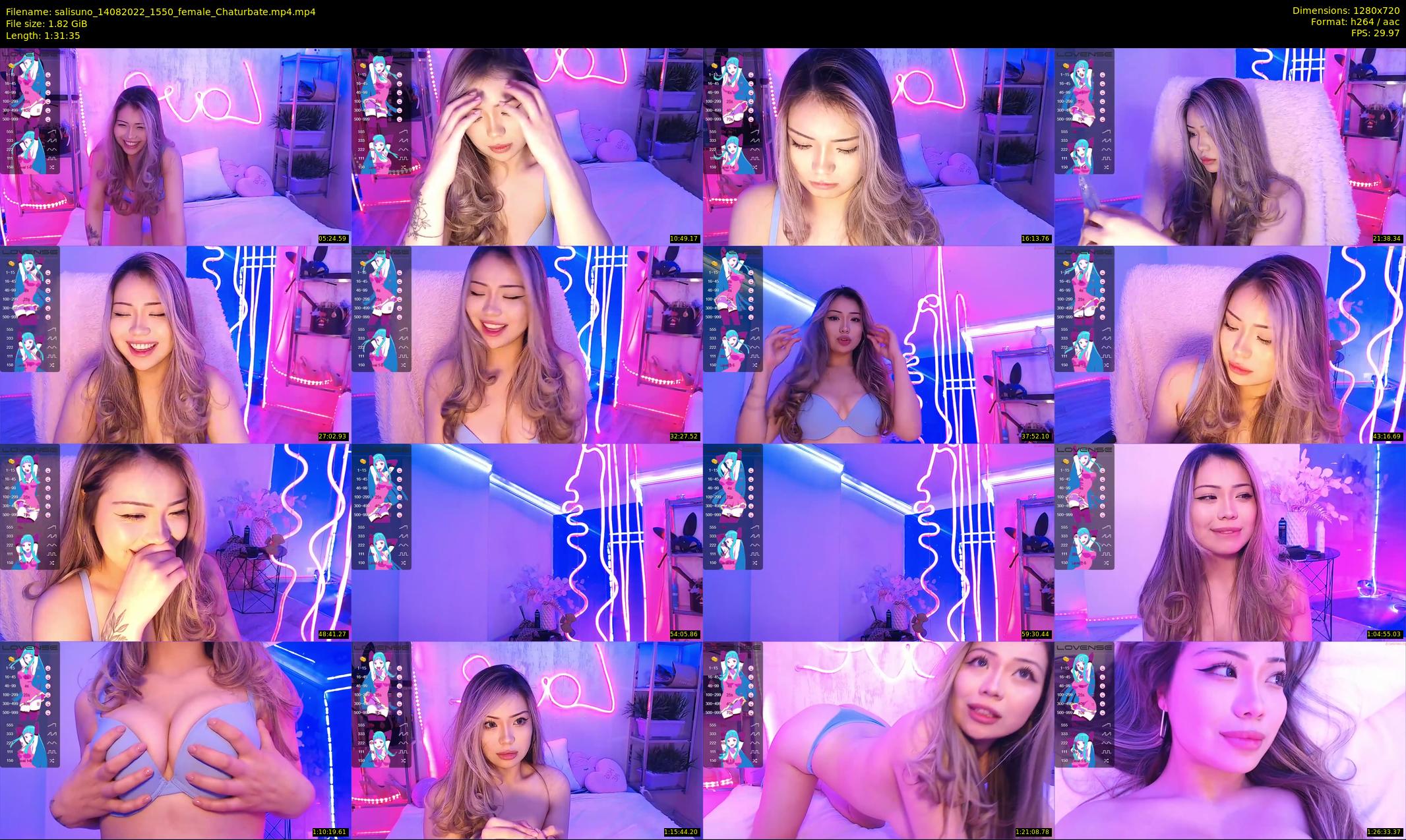salisuno — 92 minute Chaturbate female cam show recording, 720p, Aug 14, 2022