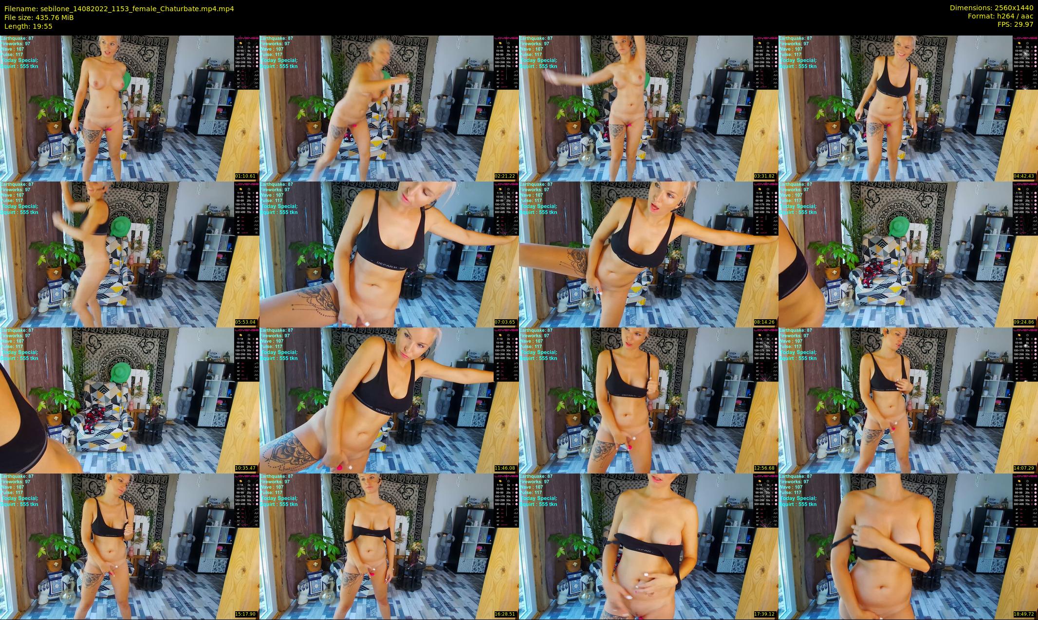 sebilone — 20 minute Chaturbate couple cam show recording, 1080p, Aug 14, 2022