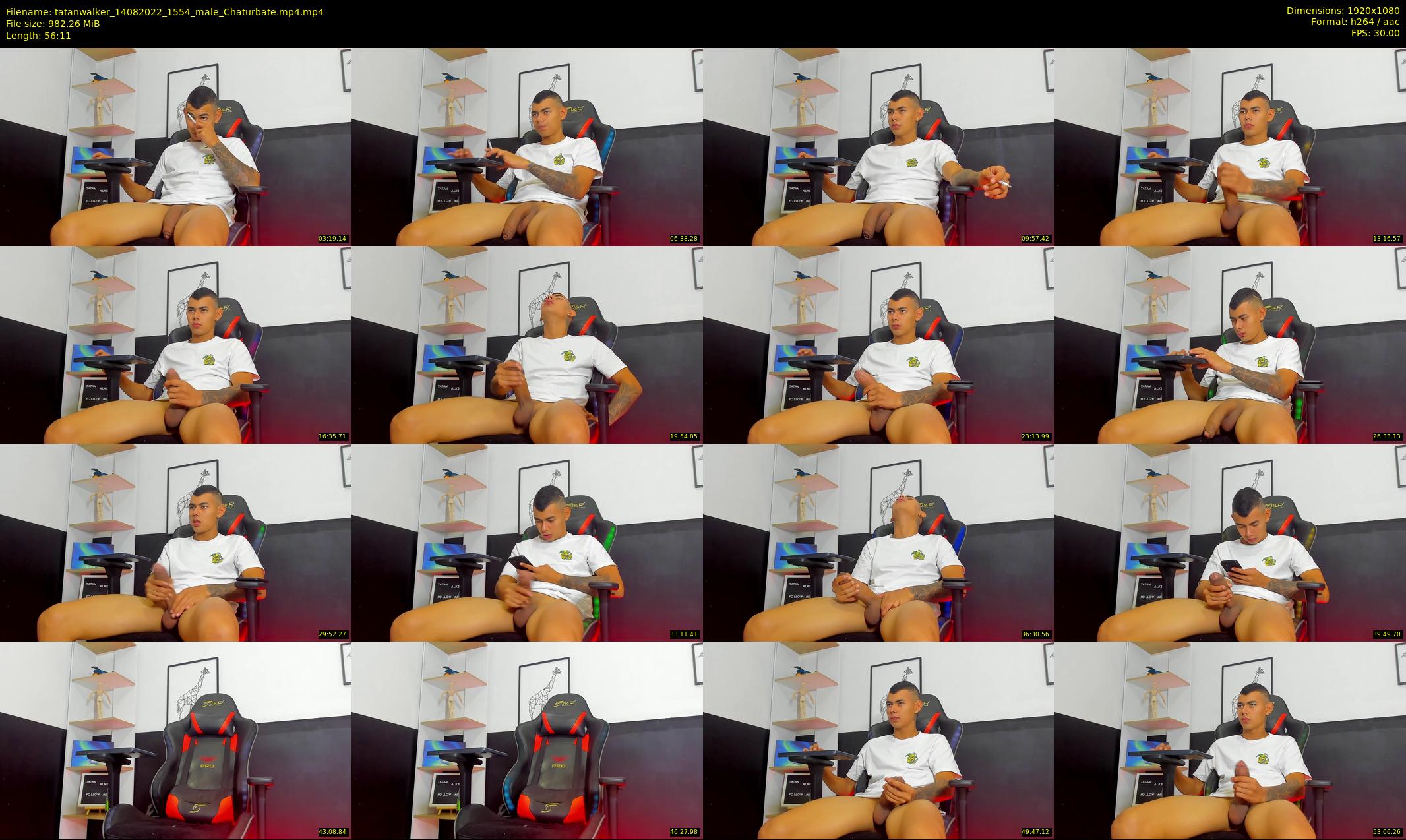 tatanwalker — 57 minute Chaturbate male cam show recording, 1080p, Aug 14, 2022