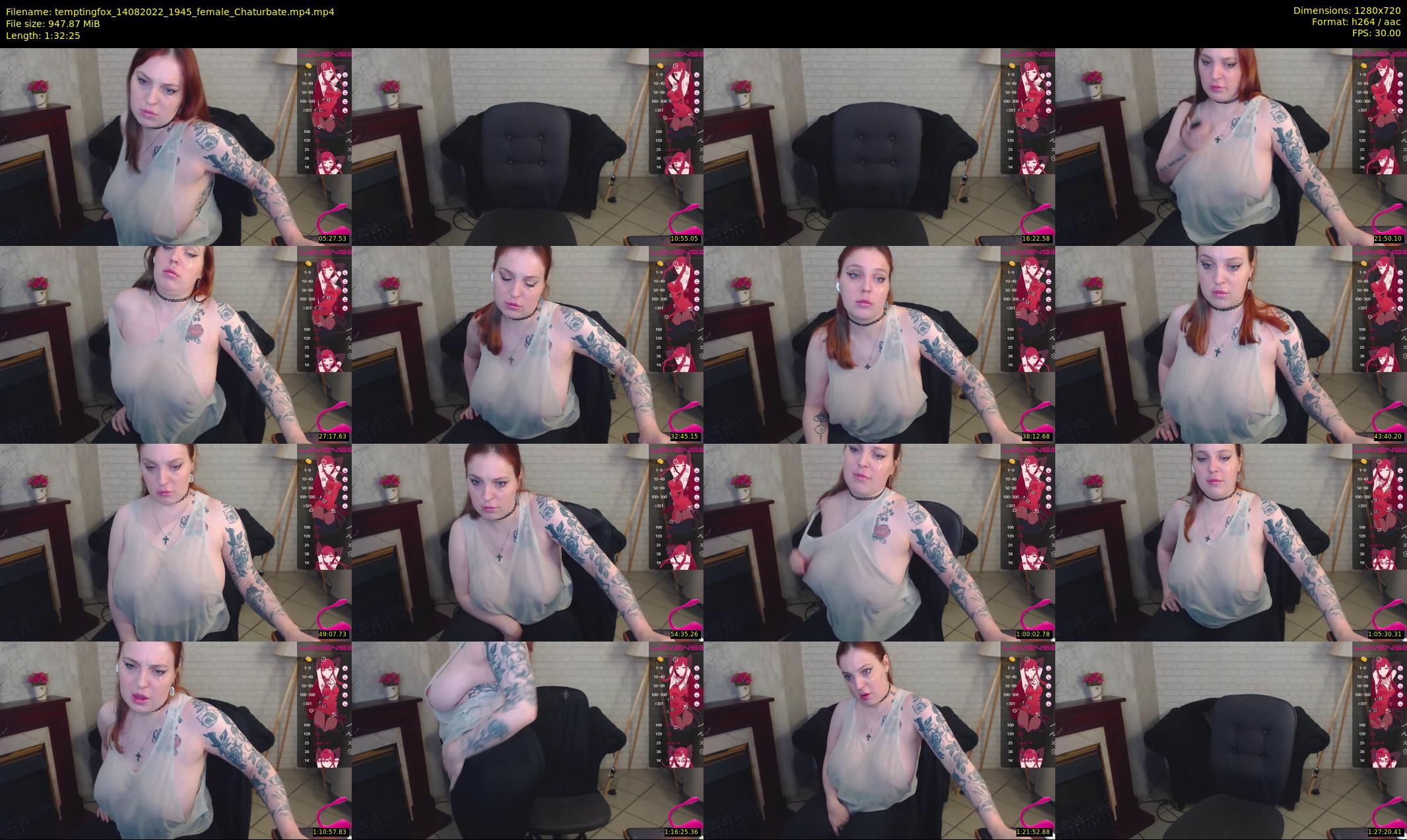 temptingfox — 93 minute Chaturbate female cam show recording, 720p, Aug 14, 2022