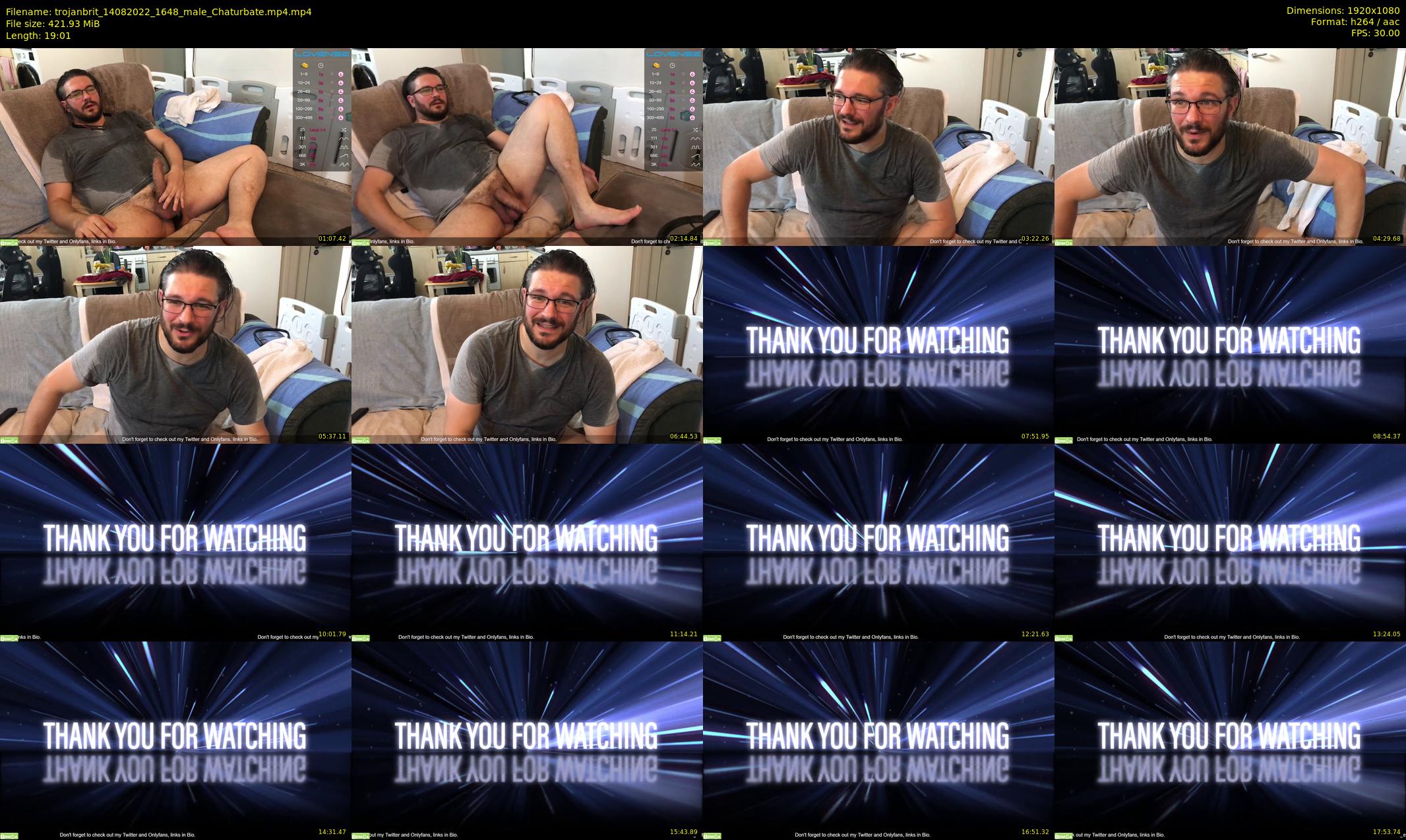 trojanbrit — 20 minute Chaturbate male cam show recording, 1080p, Aug 14, 2022