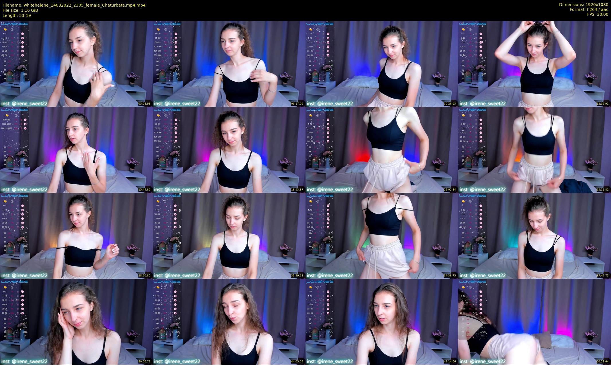 whitehelene — 54 minute Chaturbate female cam show recording, 1080p, Aug 14, 2022