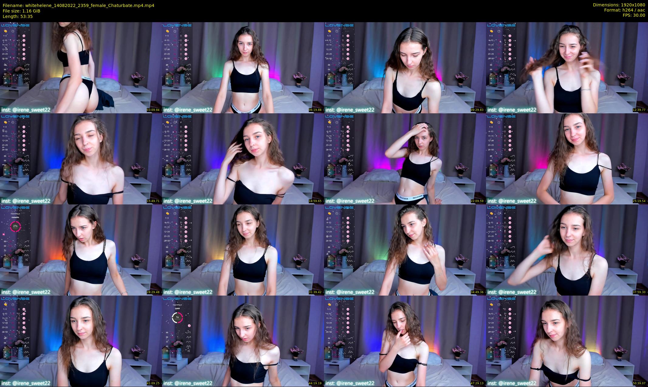 whitehelene — 54 minute Chaturbate female cam show recording, 1080p, Aug 14, 2022