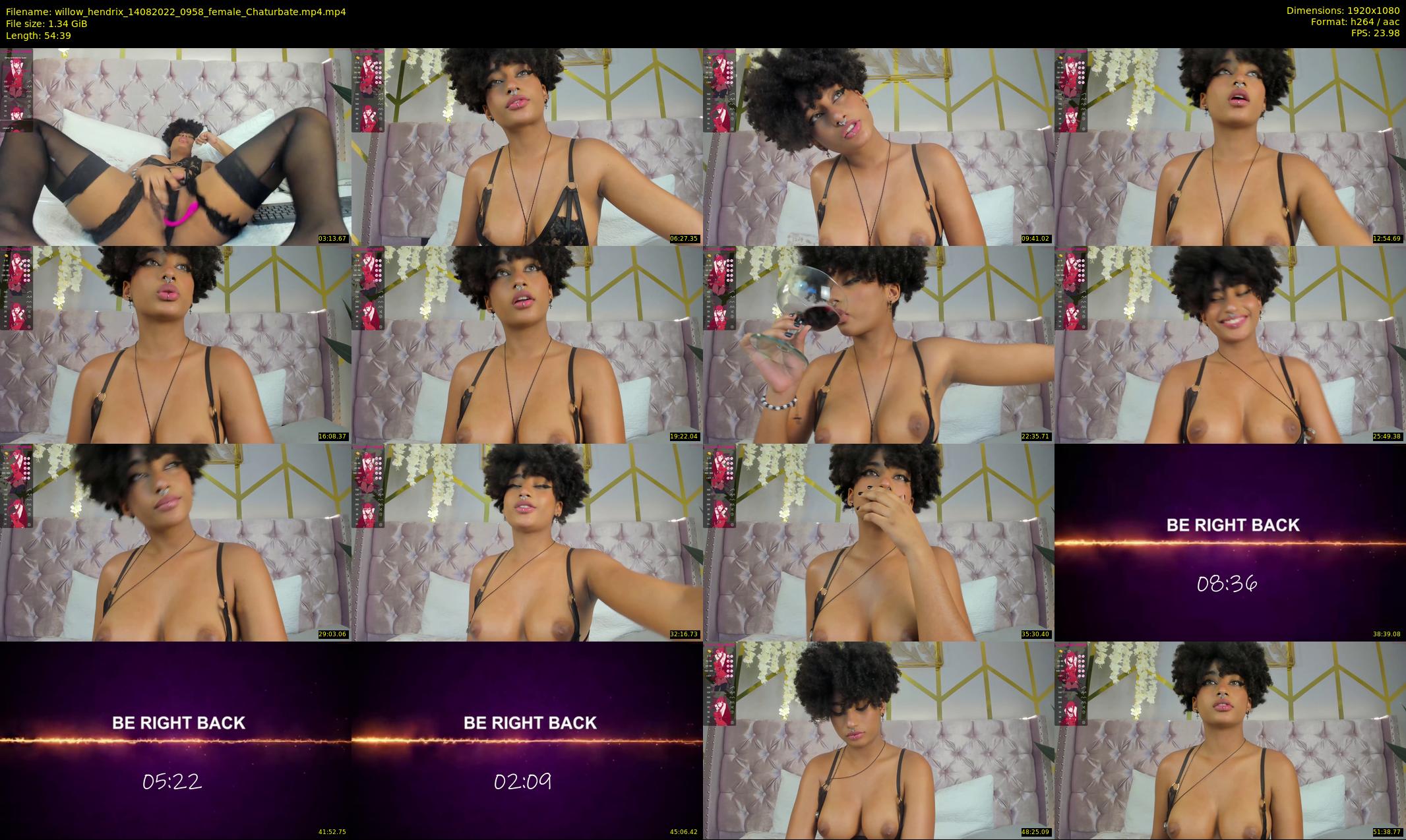 willow_hendrix — 55 minute Chaturbate female cam show recording, 1080p, Aug 14, 2022