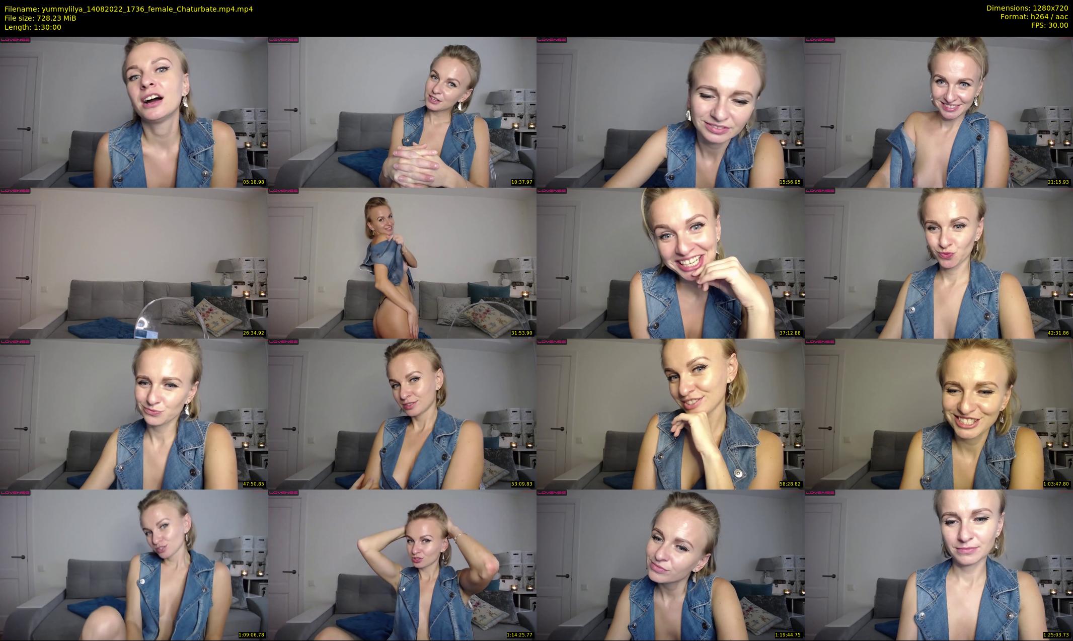 yummylilya — 90 minute Chaturbate female cam show recording, 720p, Aug 14, 2022