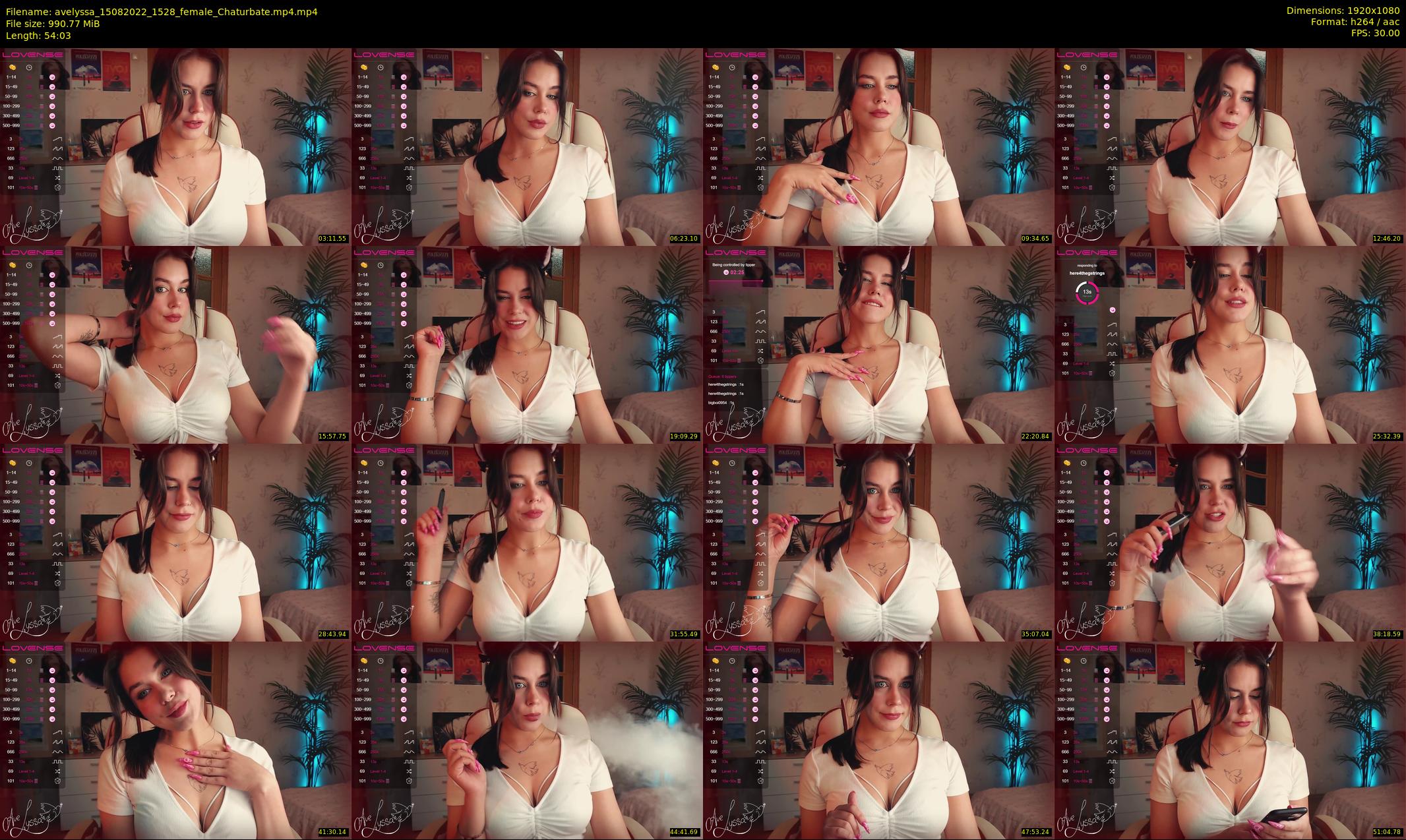 avelyssa — 55 minute Chaturbate female cam show recording, 1080p, Aug 15, 2022