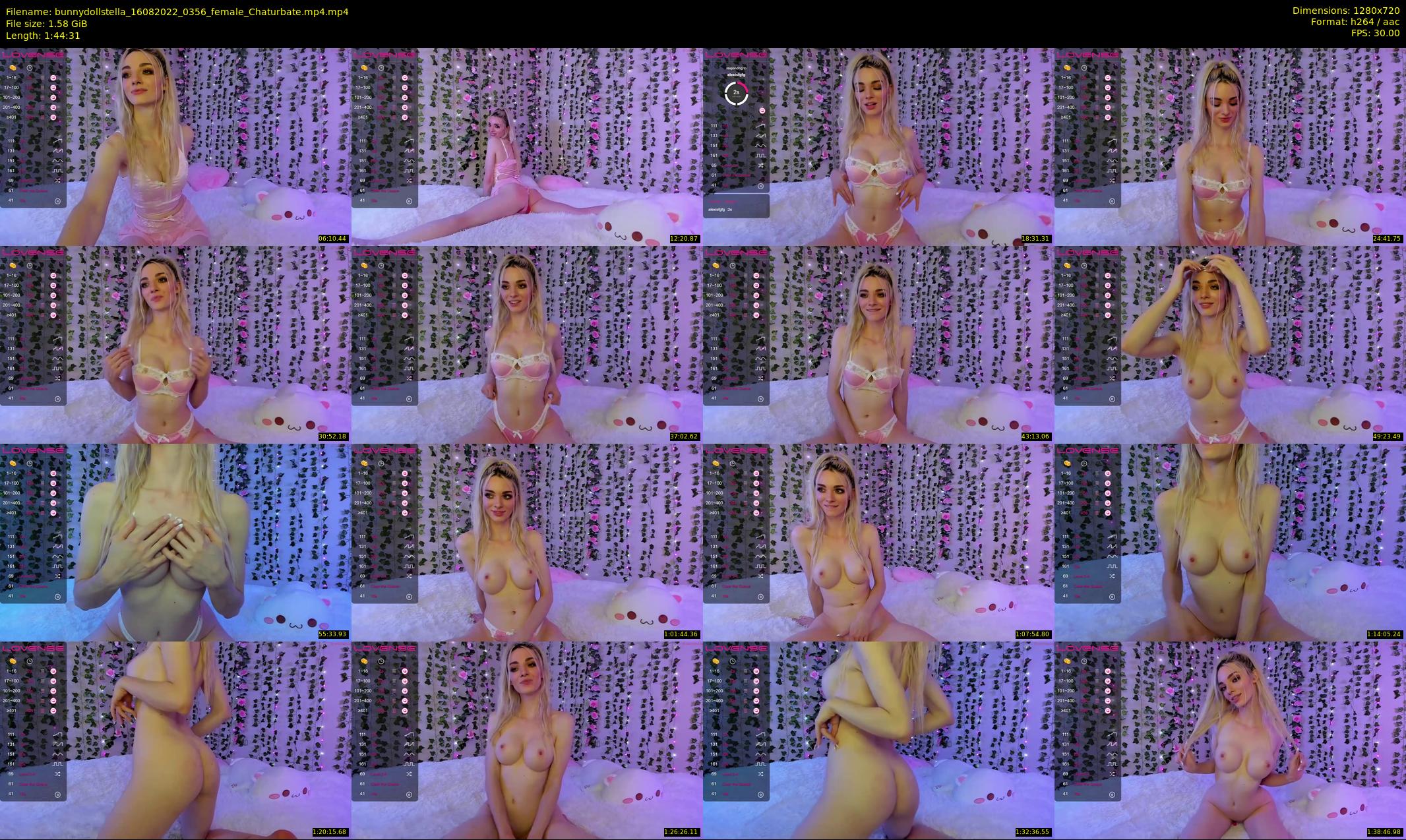 bunnydollstella — 105 minute Chaturbate female cam show recording, 720p, Aug 16, 2022