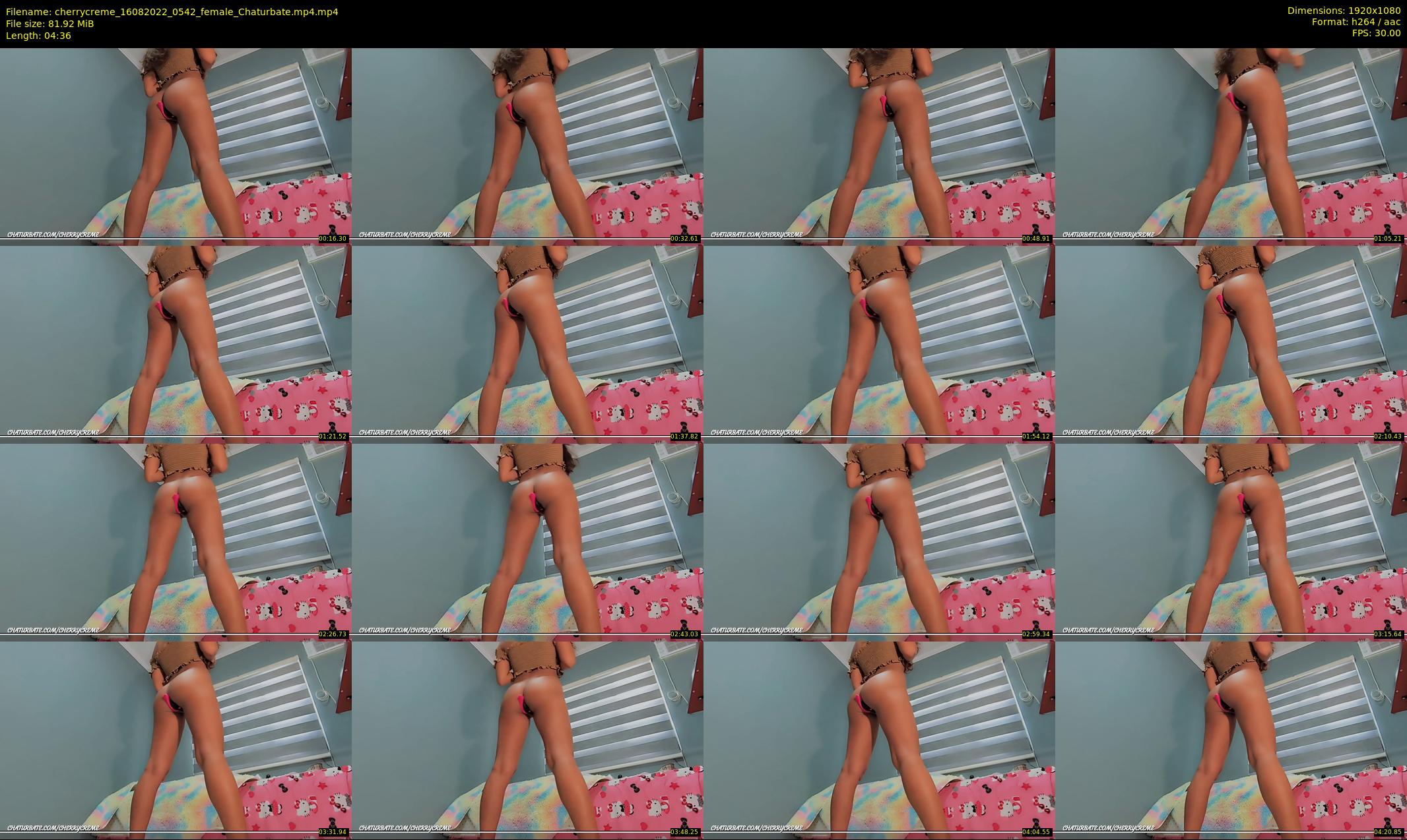 cherrycreme — 5 minute Chaturbate female cam show recording, 1080p, Aug 16, 2022