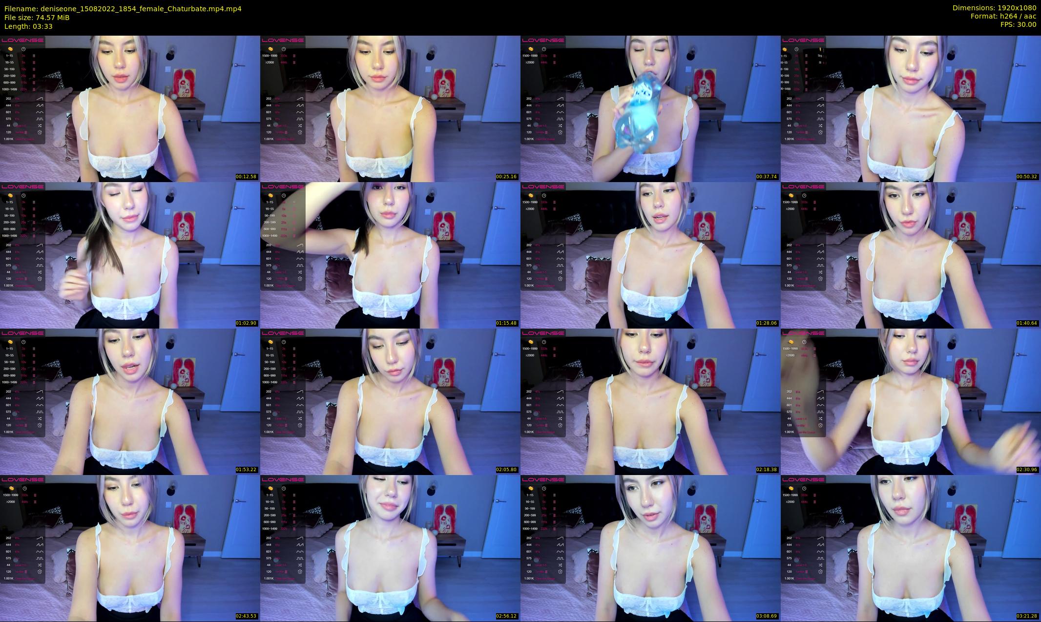 deniseone — 4 minute Chaturbate female cam show recording, 1080p, Aug 15, 2022
