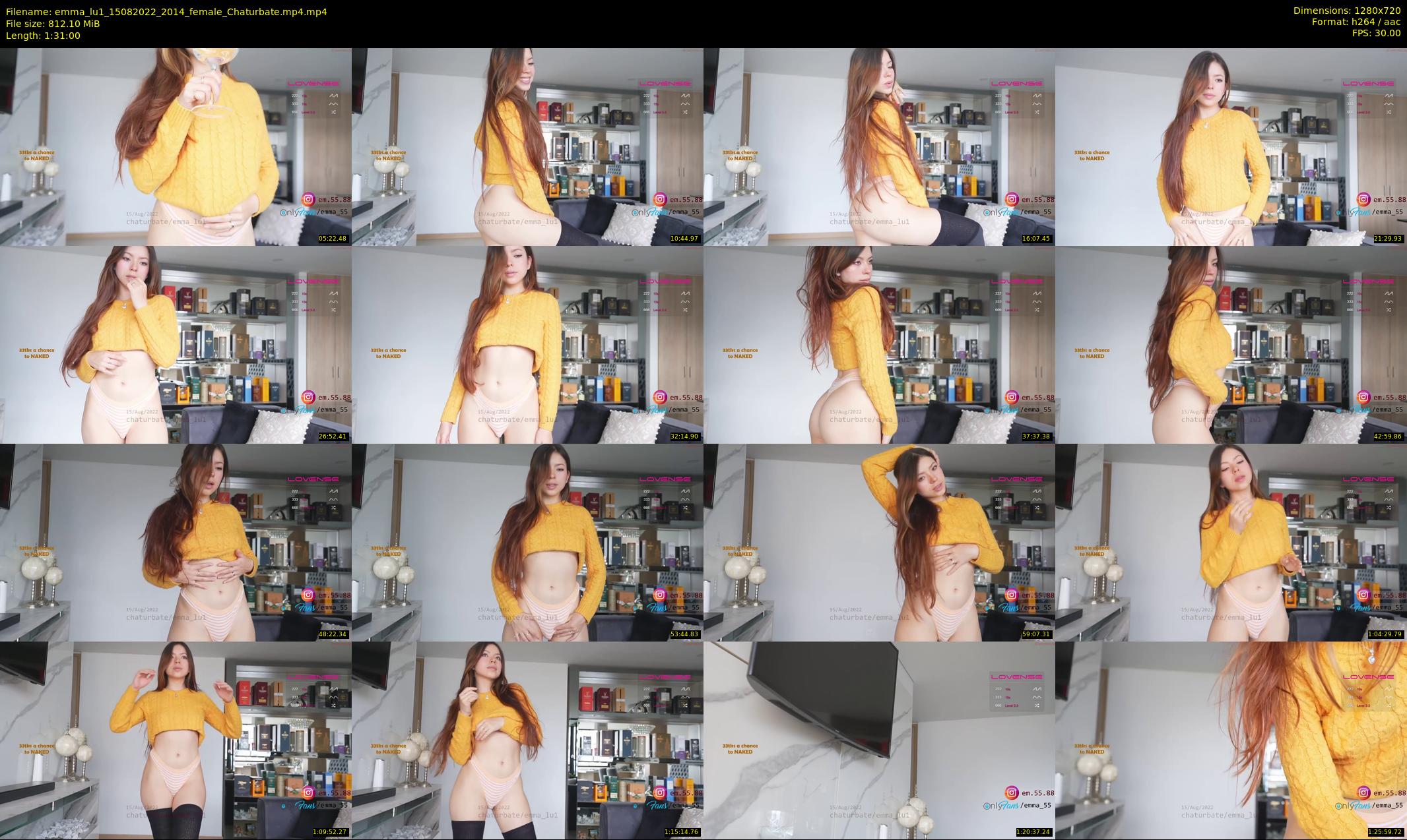 emma_lu1 — 91 minute Chaturbate female cam show recording, 720p, Aug 15, 2022