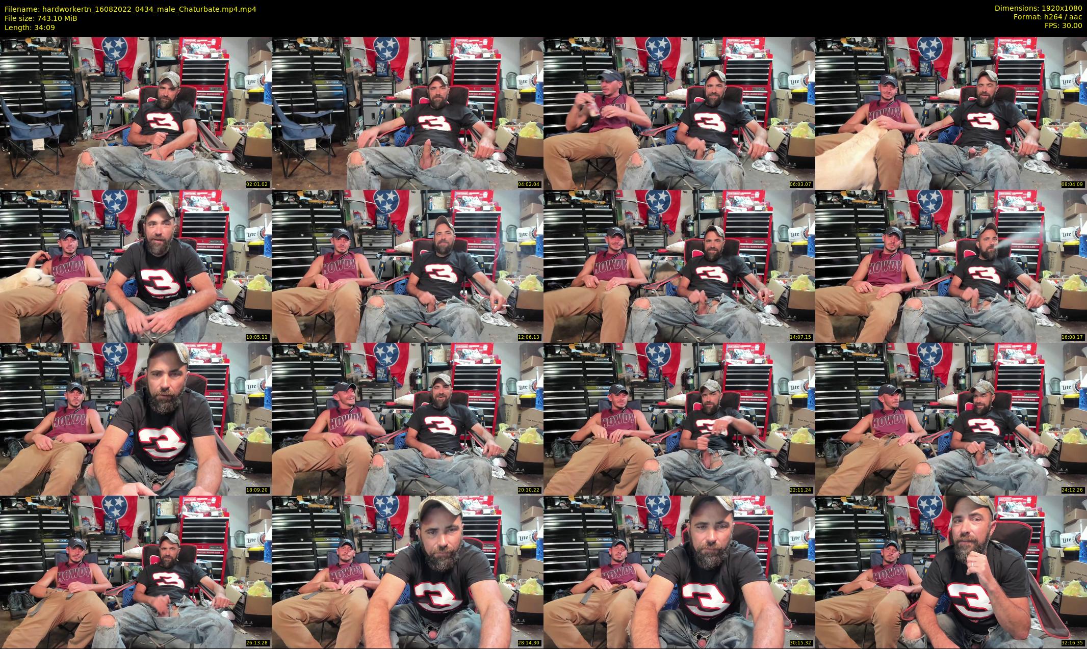 hardworkertn — 35 minute Chaturbate male cam show recording, 1080p, Aug 16, 2022
