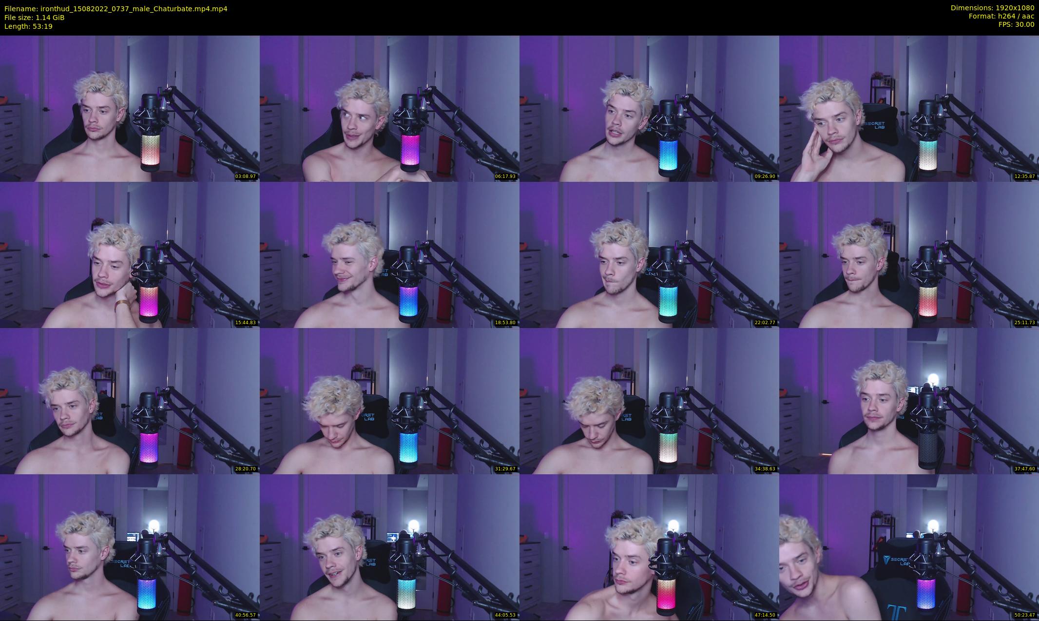 ironthud — 54 minute Chaturbate male cam show recording, 1080p, Aug 15, 2022