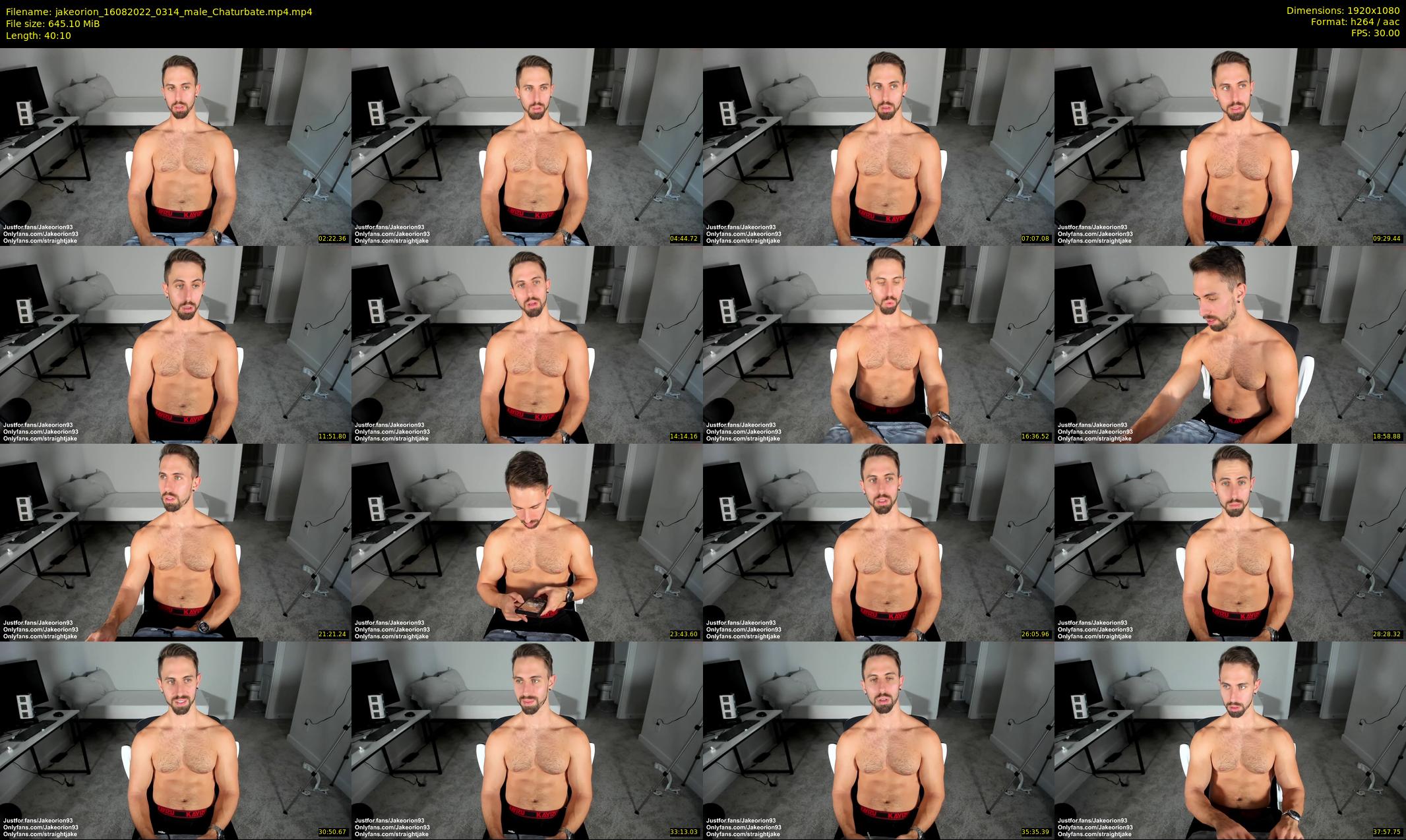 jakeorion — 41 minute Chaturbate male cam show recording, 1080p, Aug 16, 2022